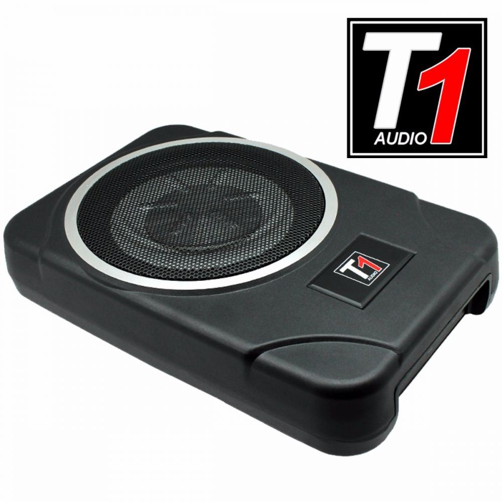 T1 Audio T1-20ACT - 900 Watts 8" 20cm Amplified Active Underseat Flat Slimline Car Sub Subwoofer