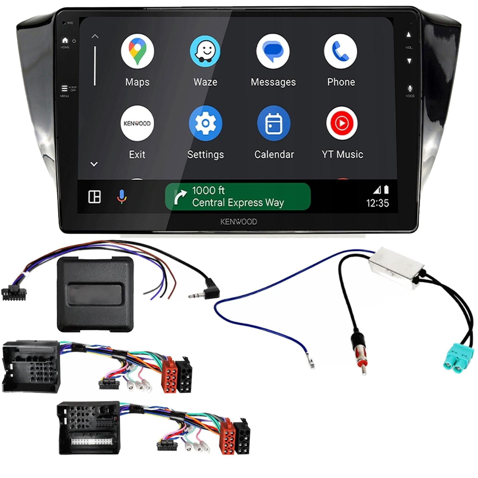 Kenwood 9" CarPlay Android Car Stereo Kit For Skoda Superb Black 2016 Onwards