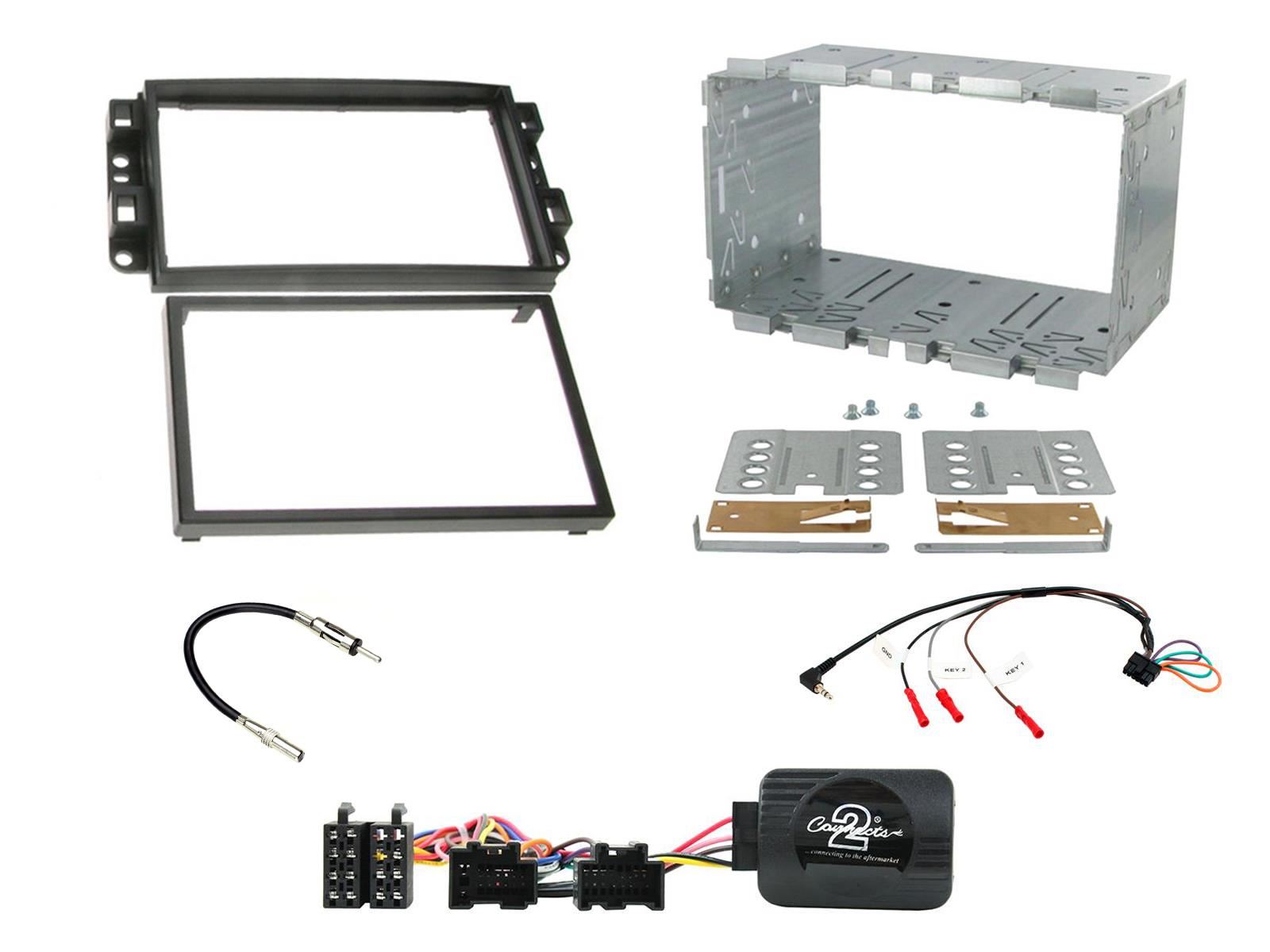 Connects 2 CTKCV02 - Chevrolet Aveo/Captiva 2006 - 2011 Double Din Facia & Steering wheel Interface Fitting Installation Kit