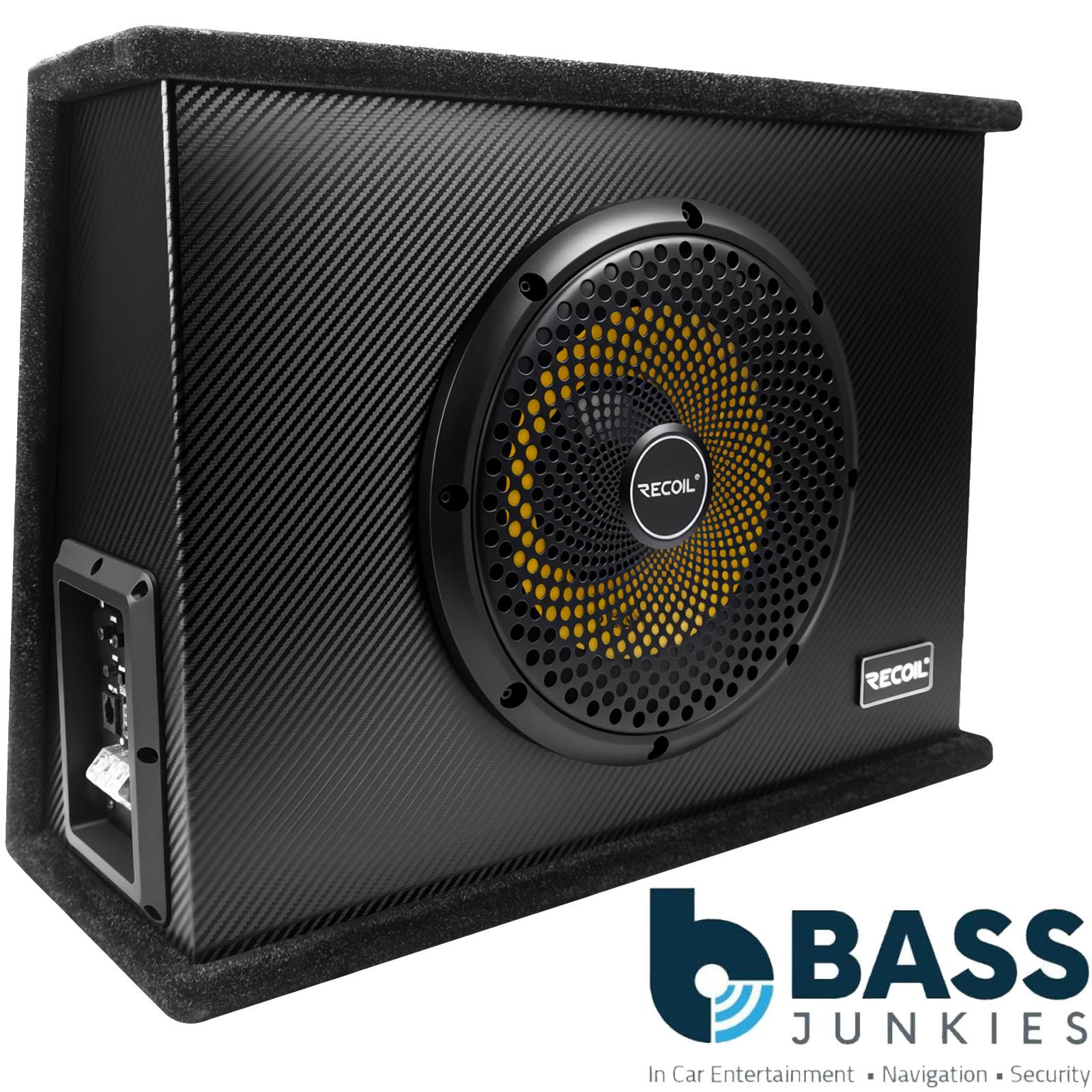 Recoil 10" Shallow Active Sub Subwoofer 200Watts 2Ohm Car Van Bass Enclosure