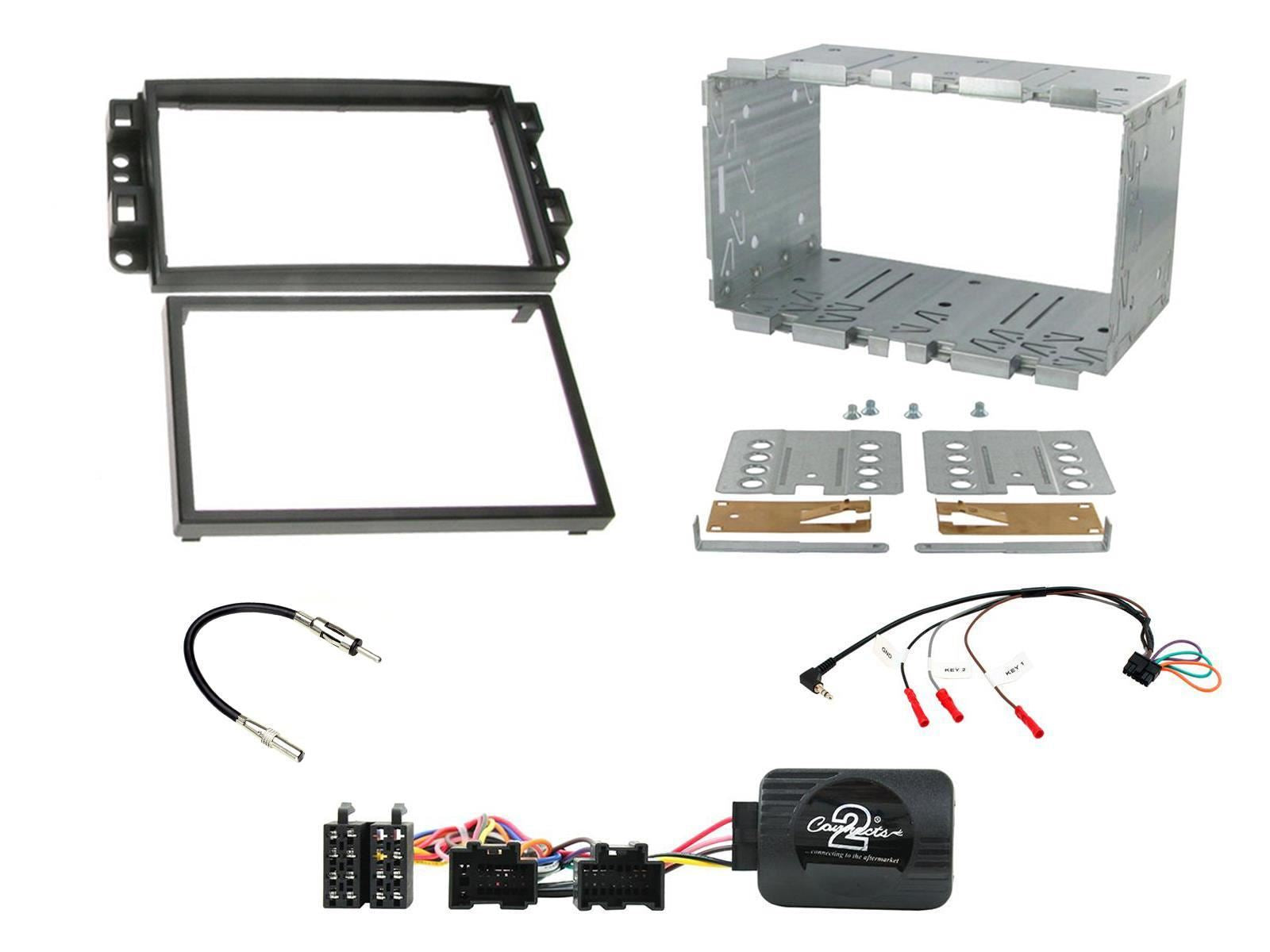 Connects 2 CTKCV02 - Chevrolet Aveo/Captiva 2006 - 2011 Double Din Facia & Steering wheel Interface Fitting Installation Kit