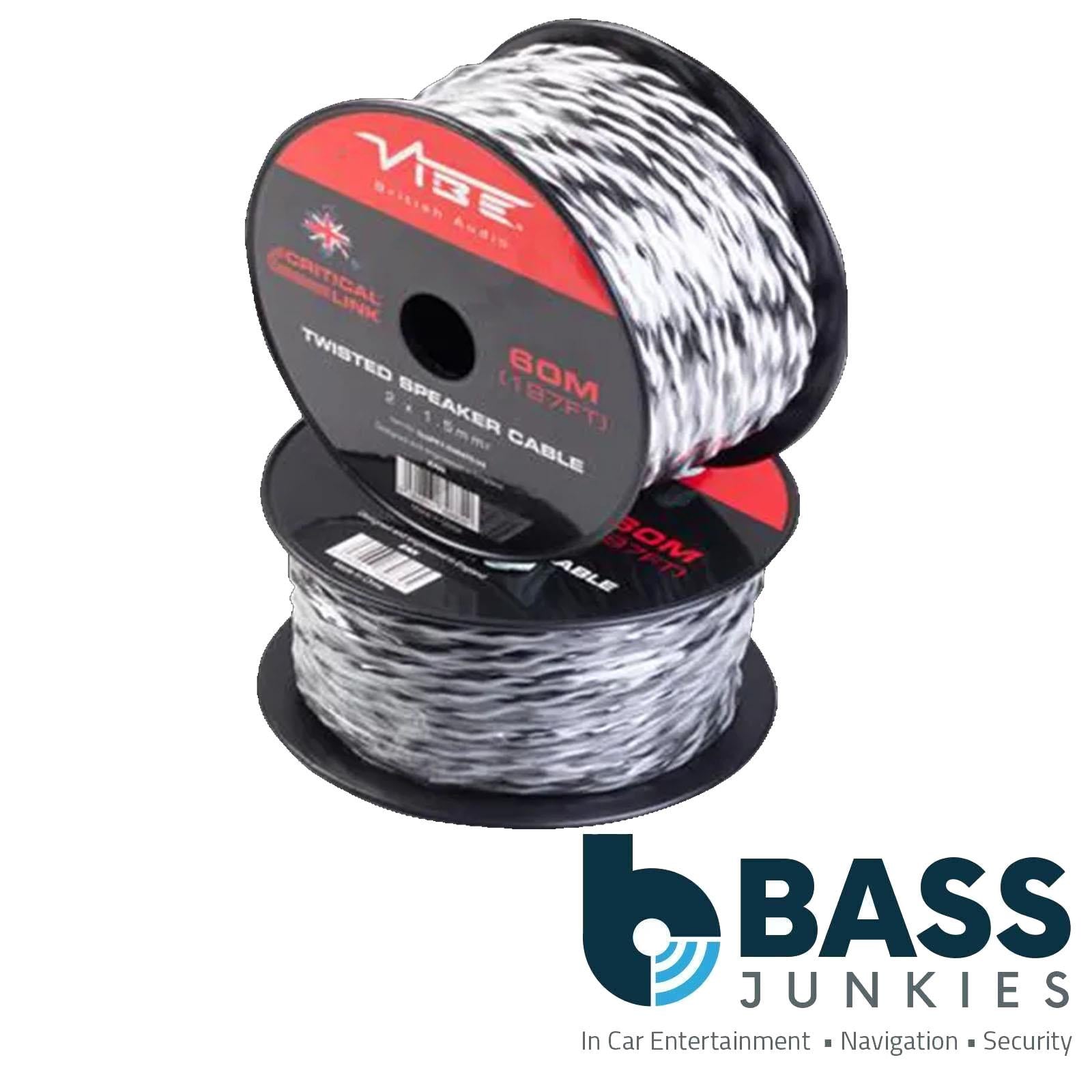 Vibe Critical Link - CLSPK0.5WHITE-V4 150m White Twisted Car Audio Speaker Cable