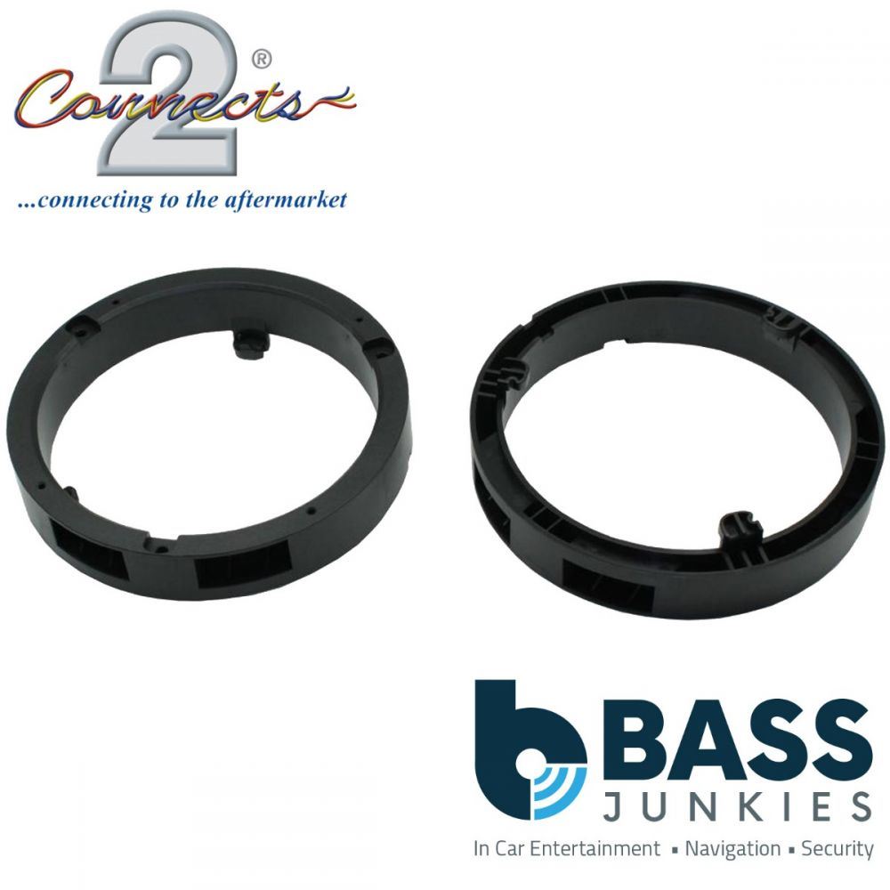 Connects2 CT25MT02 - Mitsubishi Lancer Outlander Mirage 165mm 6.5" Front Door Car Speaker Adapter Brackets