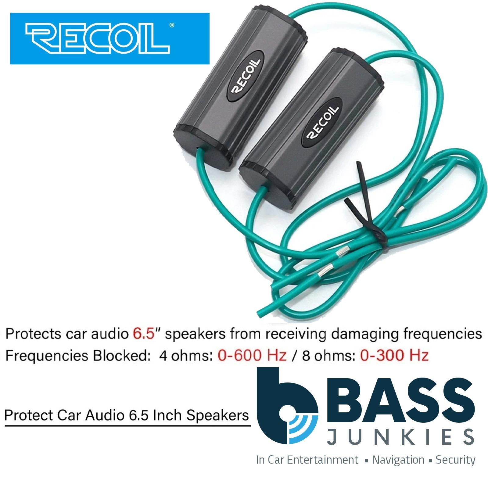 RECOIL BB-65 - 0-600Hz Bass Blockers to Protect 6.5 Inch 17cm Car Speakers