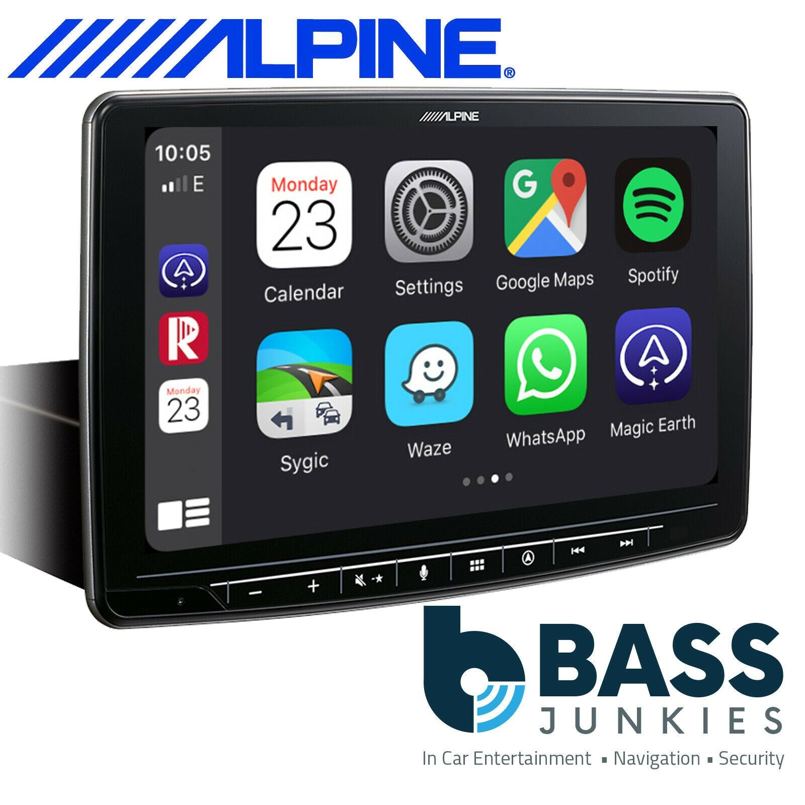 Alpine INE-F904D - Halo 9" DAB Bluetooth Sat Nav CarPlay Android Mechless iPhone Stereo Screen