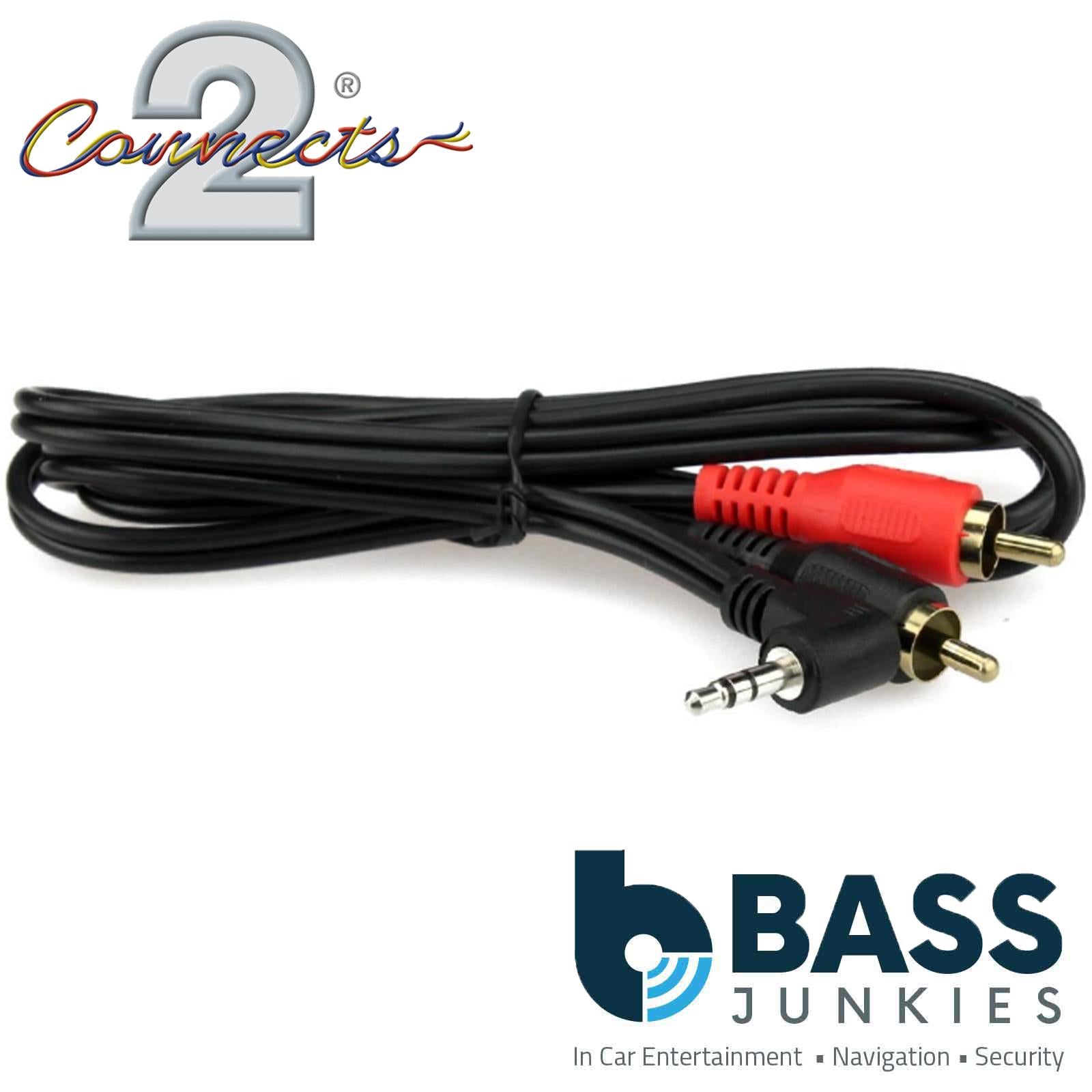 CT29AX01 1 Metre Jack 2 RCA 3.5MM Headphone Phono Auxiliary iPod iPhone Lead