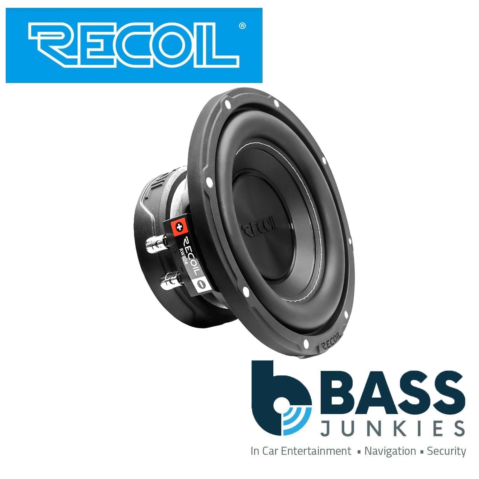 Recoil RW8D4 - 400 Watts 8" Inch 20cm Dual Voice Coil 4-Ohm Car Sub Subwoofer