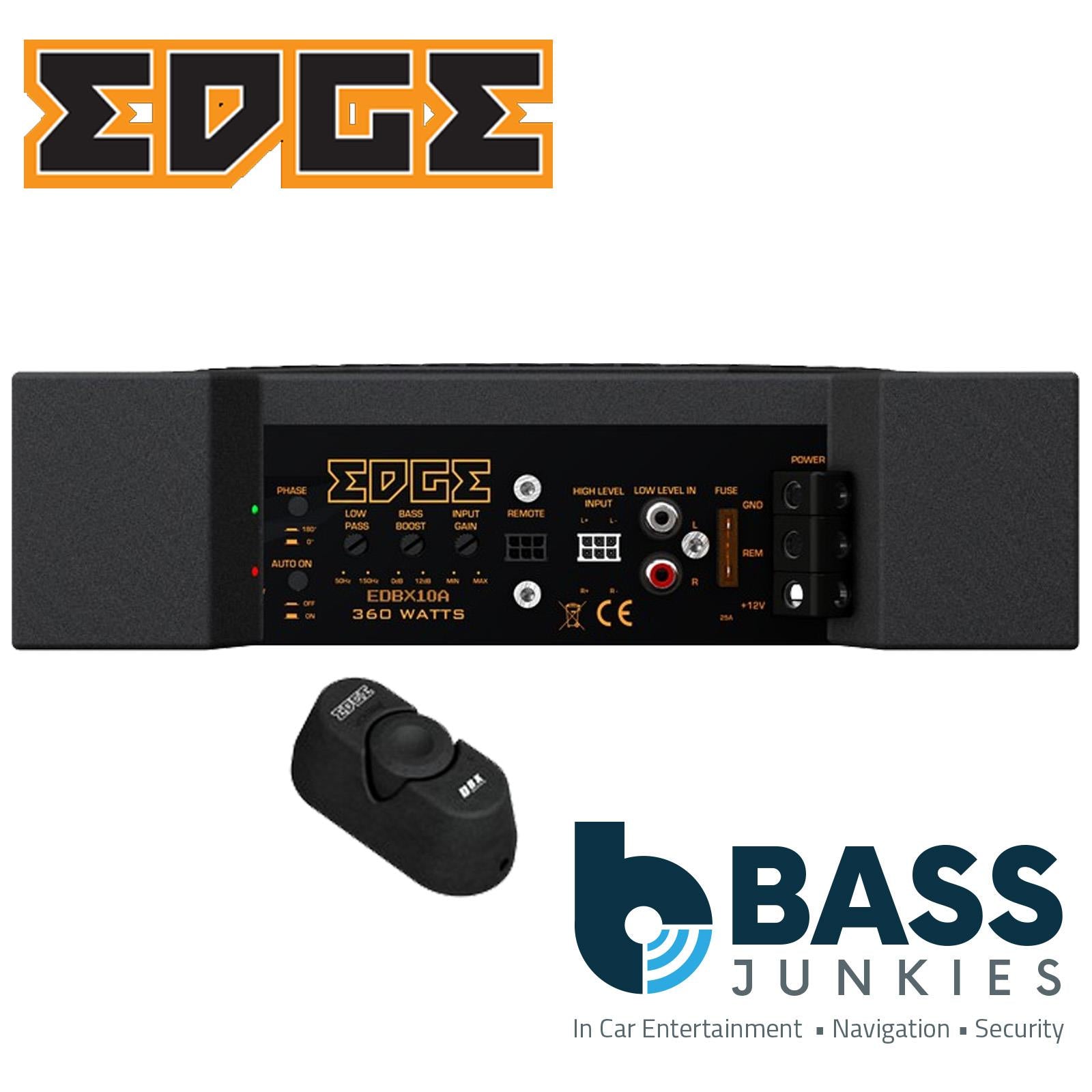 Edge EDBX10A-E0 - 360 Watts 10" Slim Underseat Active Subwoofer Car Bass Box