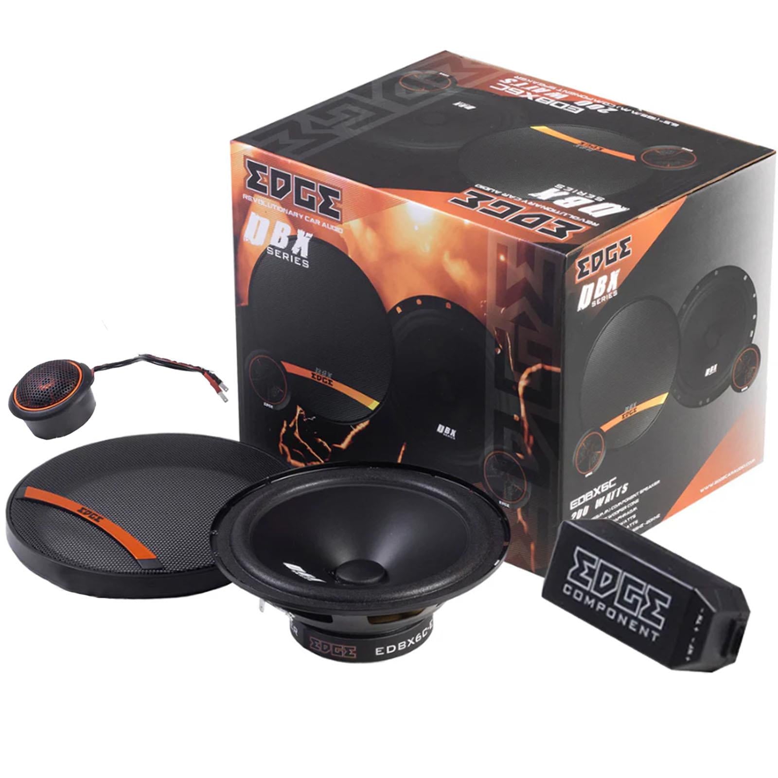 Edge EDBX6C-E1 - 6.5" 400 Watts 3-Way Component Car Front Rear Door Speaker Kit