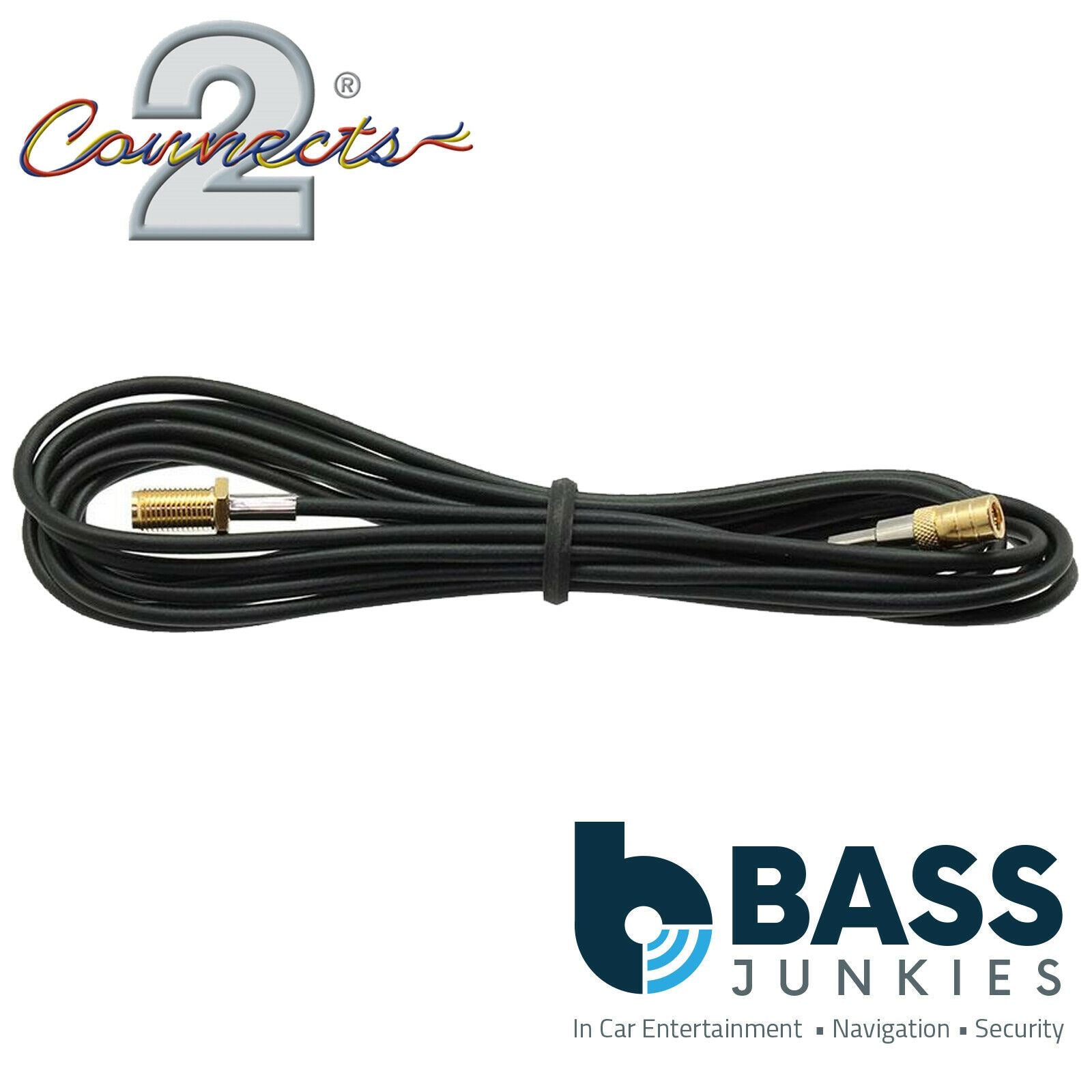 Connects2 CT27AA125 - DAB 3 Meter Extension SMA Female-SMB Female Car Stereo Aerial Adaptor