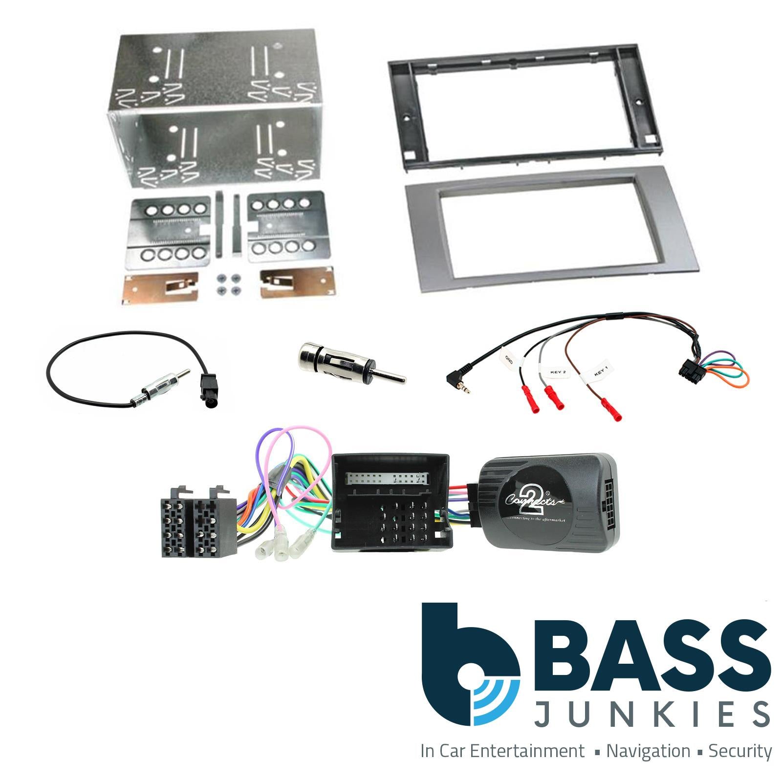 Connects2 Double Din Stereo fitting kit Ford Galaxy 06-15 | S-Max 06-14 | C-Max 03-10 | Fiesta 05-08 | Focus 04-07 | Fusion 05-12 | Kuga 08-12 | Transit 06-13 Vehicle Specific Screen Steering Controls