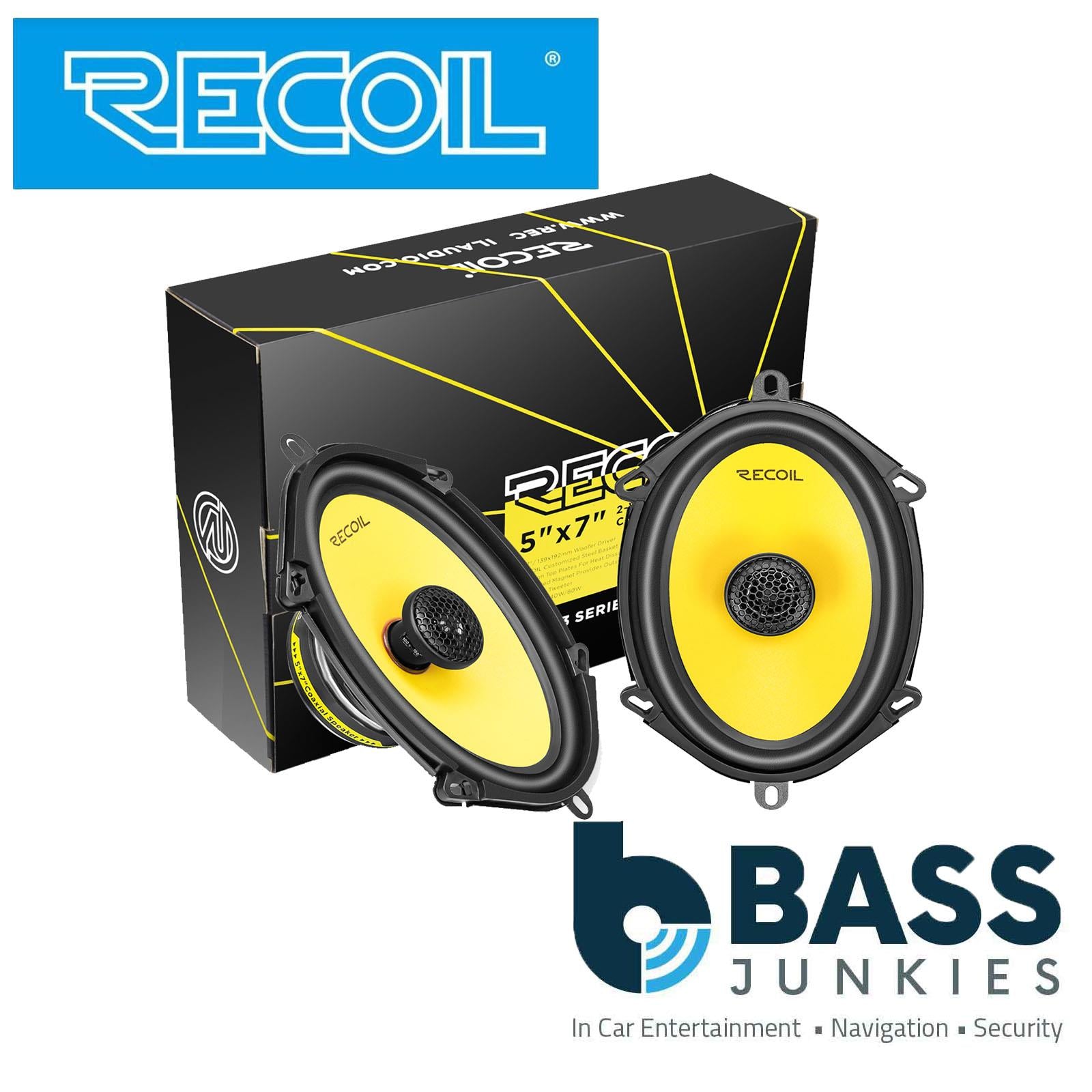 Recoil RLX572 - 160 Watts 5x7" Inch 2-way Coaxial Car Door Speakers Pair