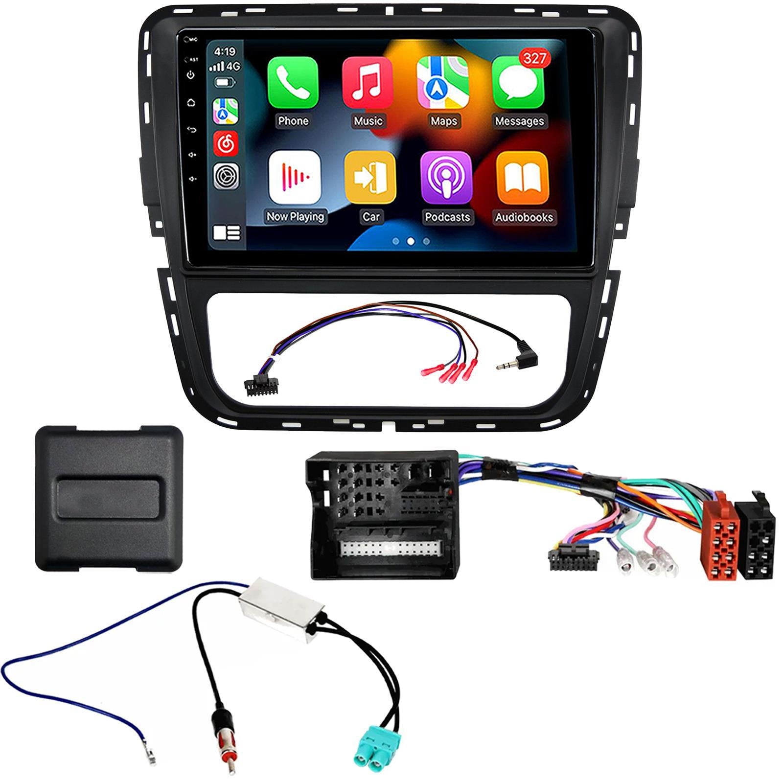 UPGRADED 9" CarPlay Android Car Stereo Kit For VW Passat with Manual AC 2012-2015