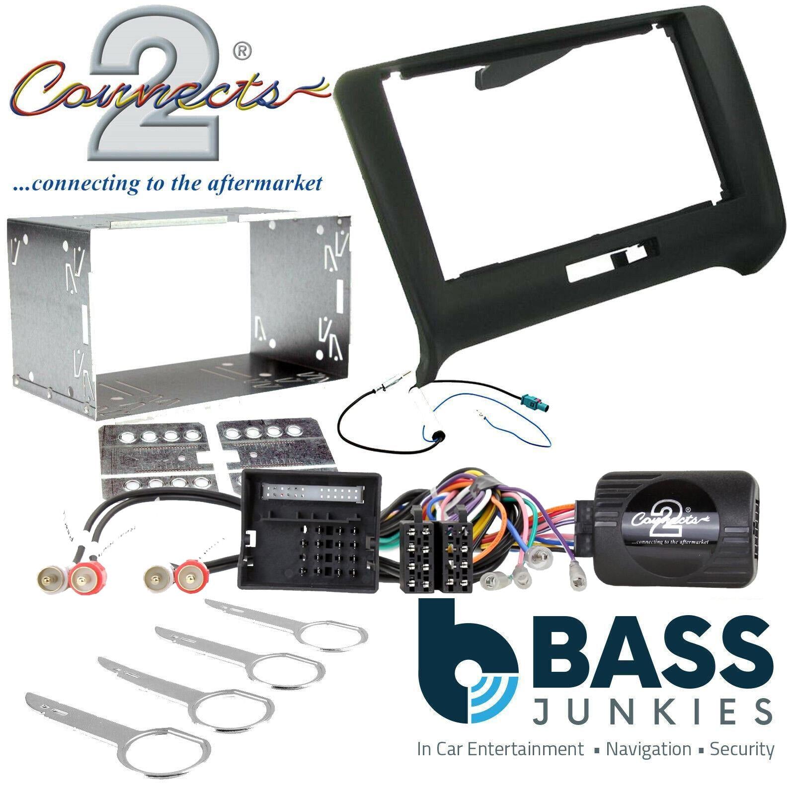 Audi TT 8J 2006-2014 RNSE & Bose Car Stereo Double Din Fascia Steering Wheel Kit