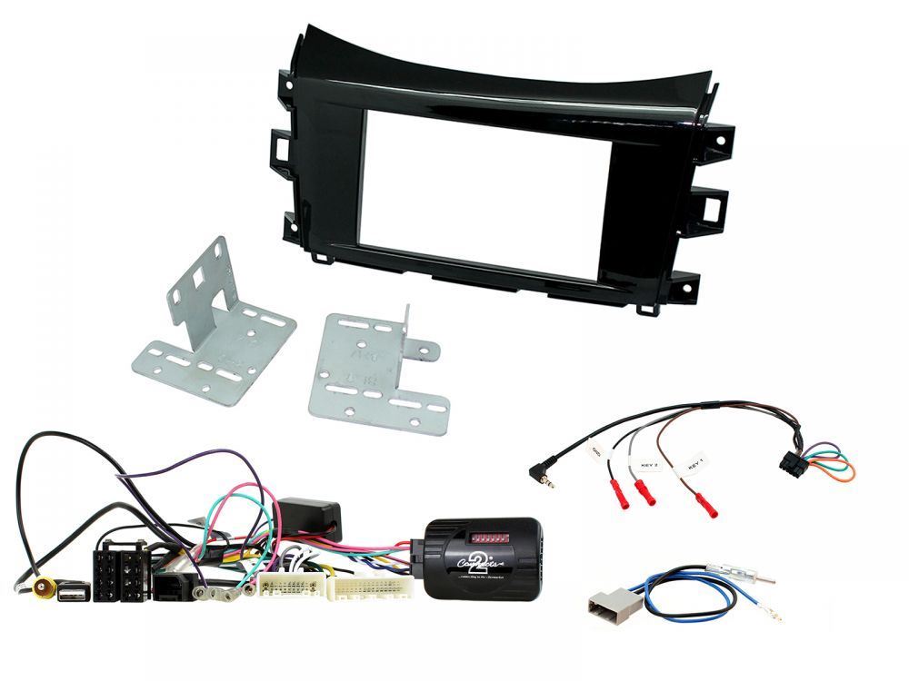 Connects2 CTKNS10 - Nissan Navara 2015 Onwards Double Din Fascia & Steering Wheel Interface Installation Kit