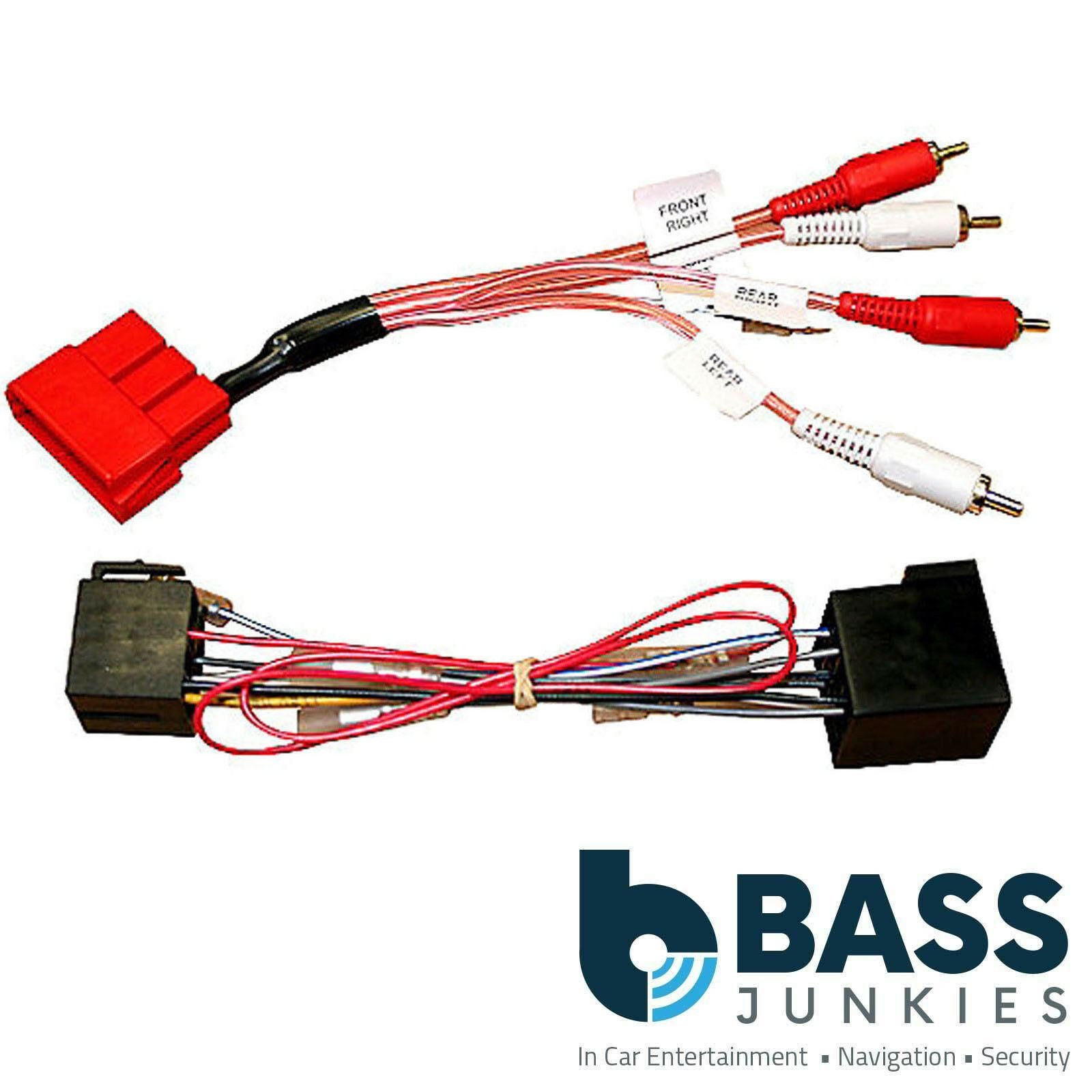 Audi A4 1995 - 1999 Car Stereo RCA Fully Amplified Bypass Wiring Harness Lead