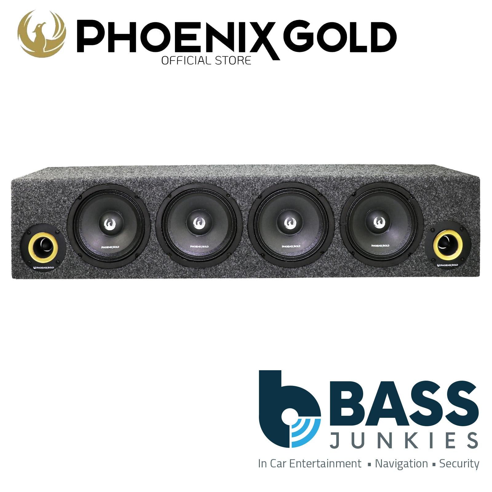 Phoenix Gold 1520W 4 x 6.5" Midbass & 2 x 3.6" Tweeter Enclosure & Car Amp Kit