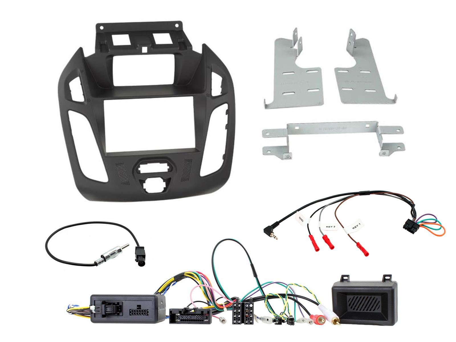 SONY DAB+ Apple | Android Double Din Stereo Fitting Kit + Steering Wheel Stalk Controls to fit Ford Transit-Connect 13-21