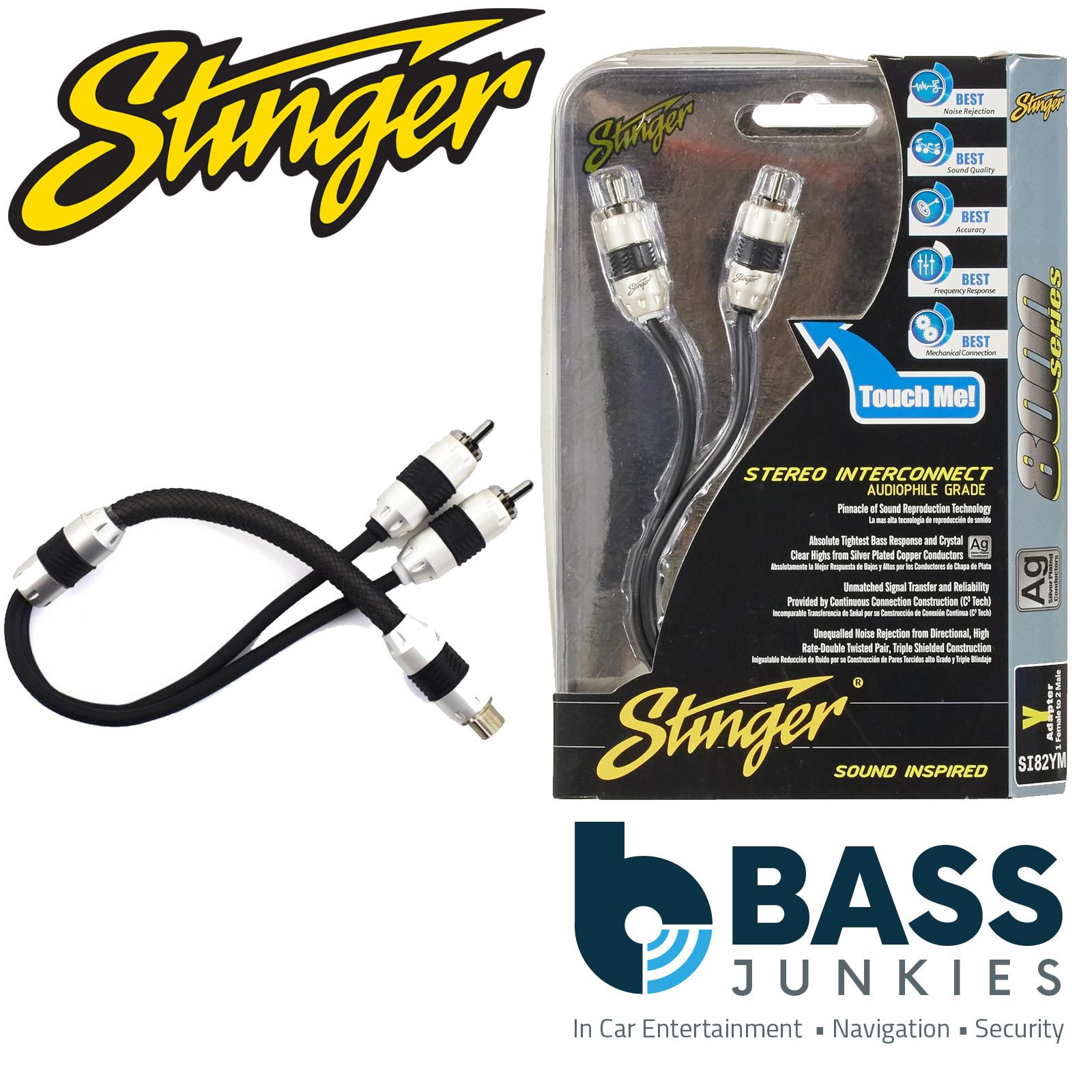 Stinger SI82YM - 2 Male to 1 Female Twisted Silver/Copper Car RCA Phono Y Splitter