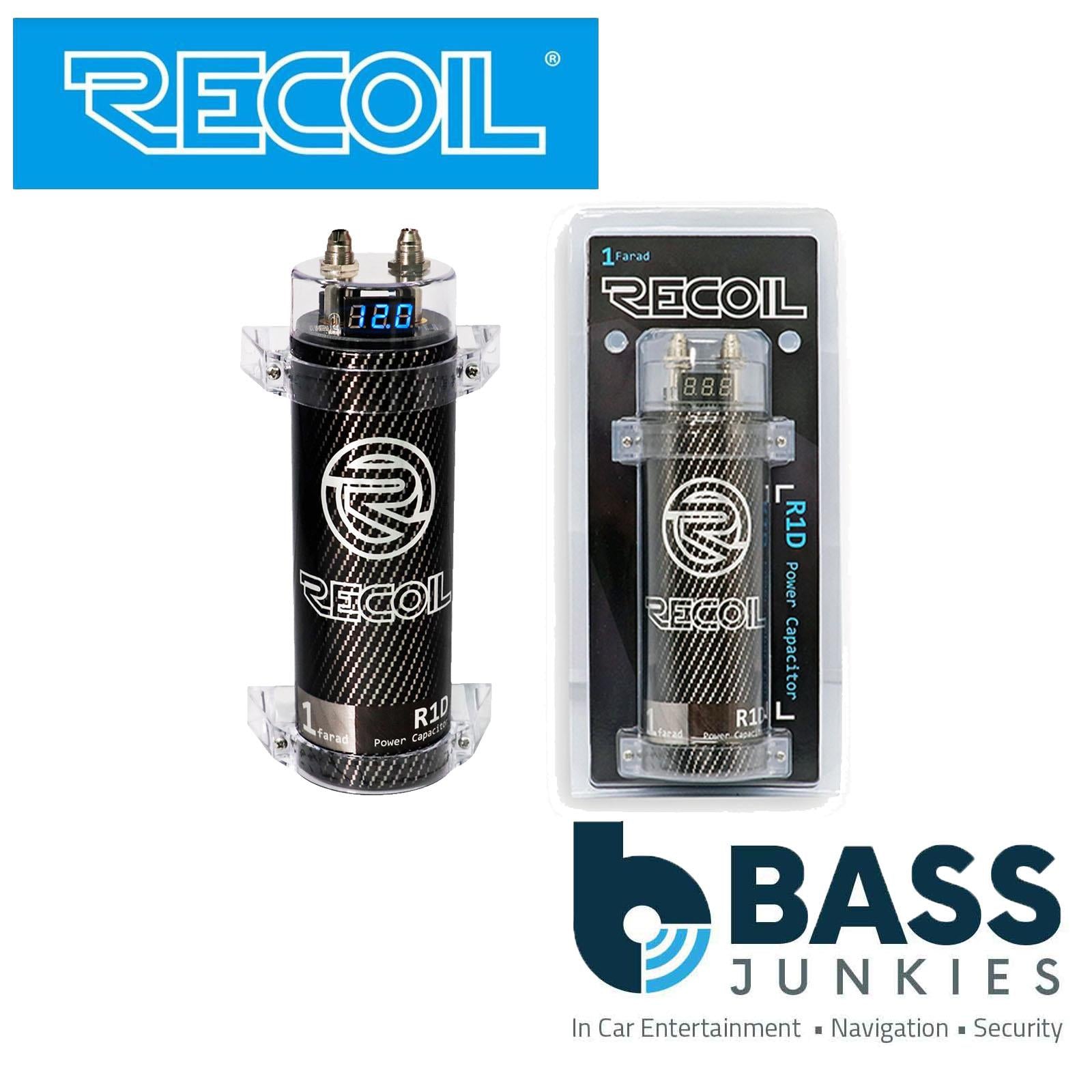 Recoil R1D - 1 Farad 1000 Watt Car Amp Amplifier Digital Power Cap Capacitor