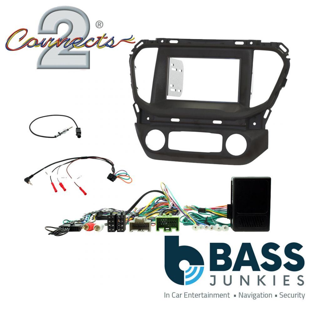 Connects2 CTKGM01 - GM Acadia 2017 Onwards Double Din Facia & Steering wheel Interface Fitting Installation Kit