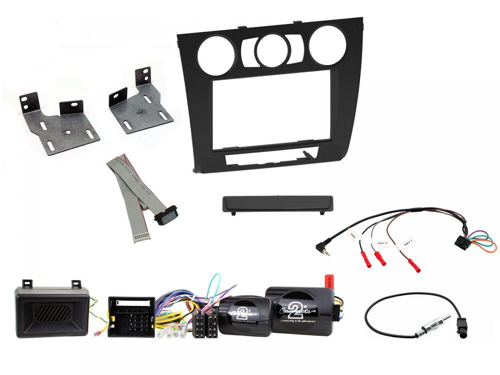 Connects 2 CTKBM09 - BMW 1 Series E81/E82/E87/E88 2007 - 2013 Single Din Facia & Steering wheel Interface Fitting Installation Kit (MANUAL A/C)