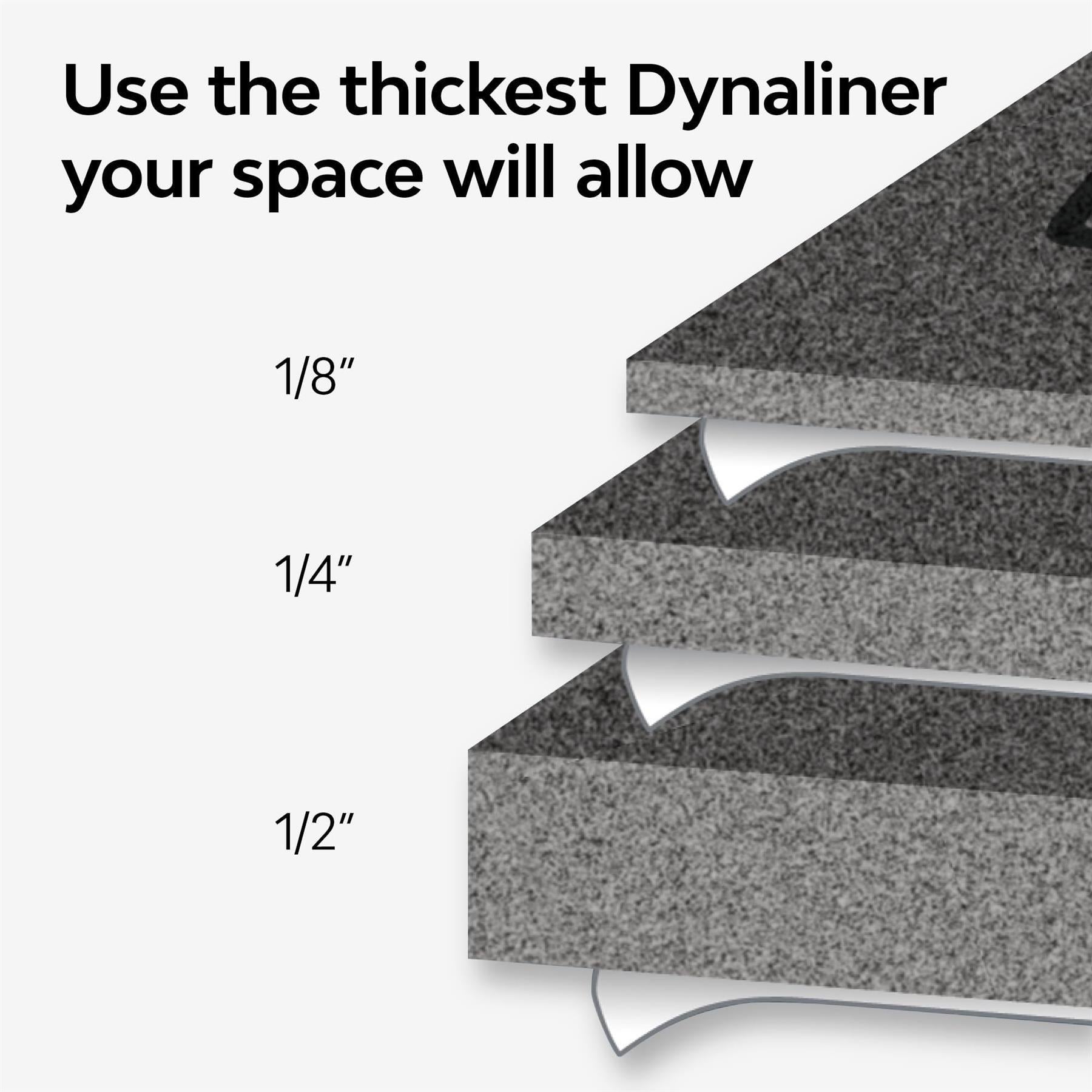 Dynamat 11102 Dynaliner 32" x 54" x 1/4" Thick Self-Adhesive Sound Deadener,Black