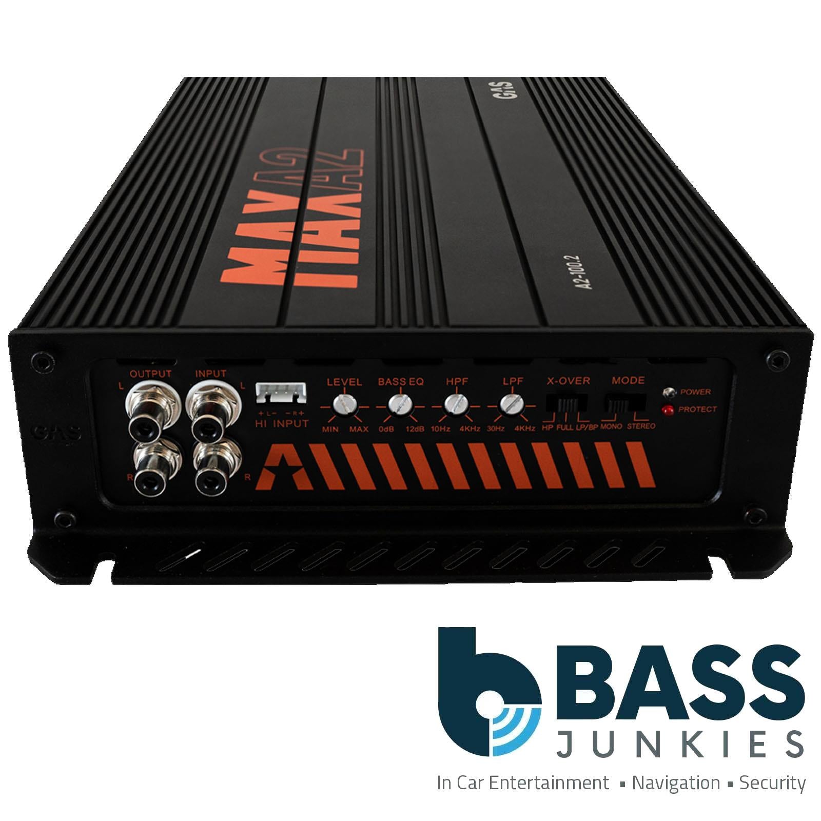 GAS MAX A2-100.2 - Max Series 160 Watts Max Bass Mono Car Amp Amplifier
