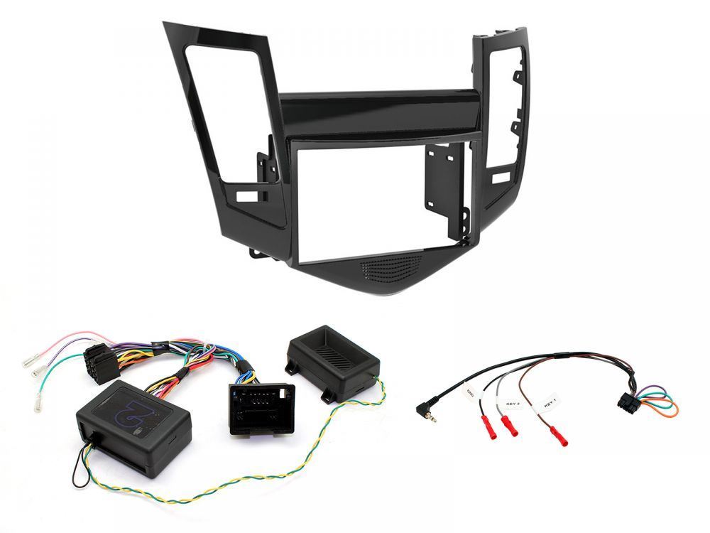 Connects 2 CTKCV01 - Chevrolet Cruze 2009 - 2012 Double Din Facia & Steering wheel Interface Fitting Installation Kit