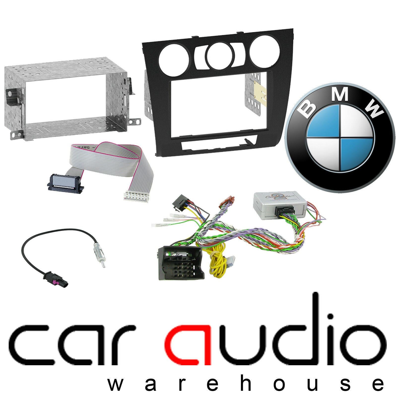 Connects 2 CTKBM09 - BMW 1 Series E81/E82/E87/E88 2007 - 2013 Single Din Facia & Steering wheel Interface Fitting Installation Kit (MANUAL A/C)