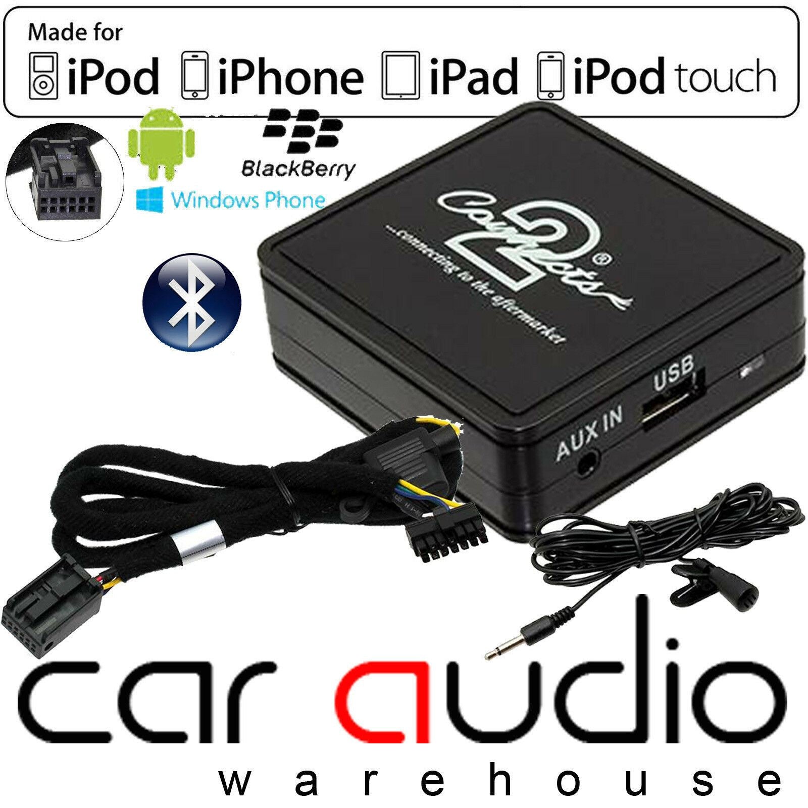 Connects2 CTACTBT002 Citroen Bluetooth Music Streaming Handsfree Car Kit