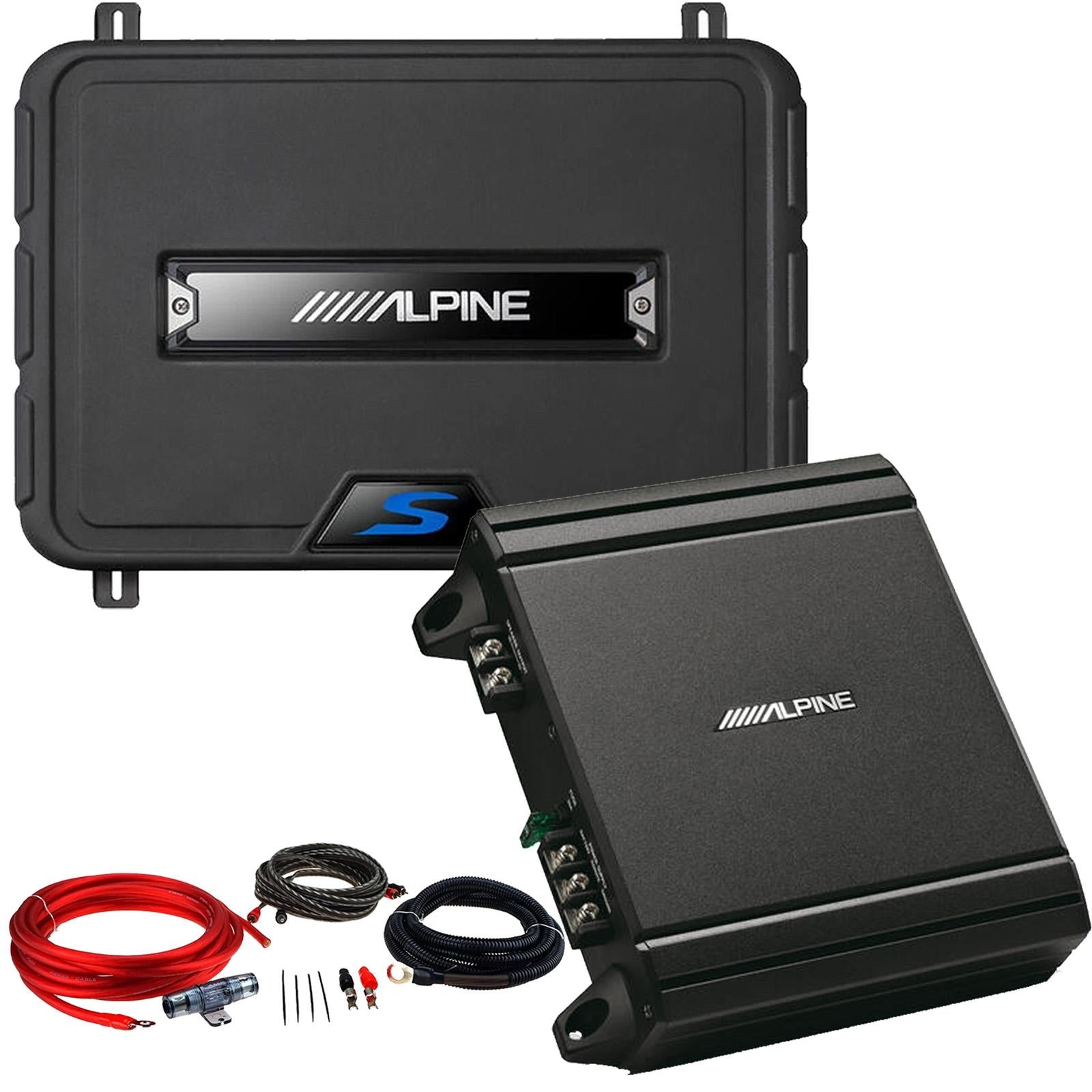 Alpine SS-SB10 - 10" 600 Watts Underseat Shallow Car Sub with Alpine 550 Watts Amp Package