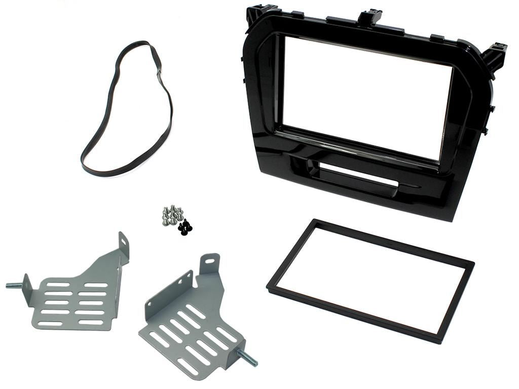 Grundig 6.8" Apple Android Double Din Stereo Fitting Kit + Steering Wheel Stalk Controls to fit Suzuki Vitara 2015-18