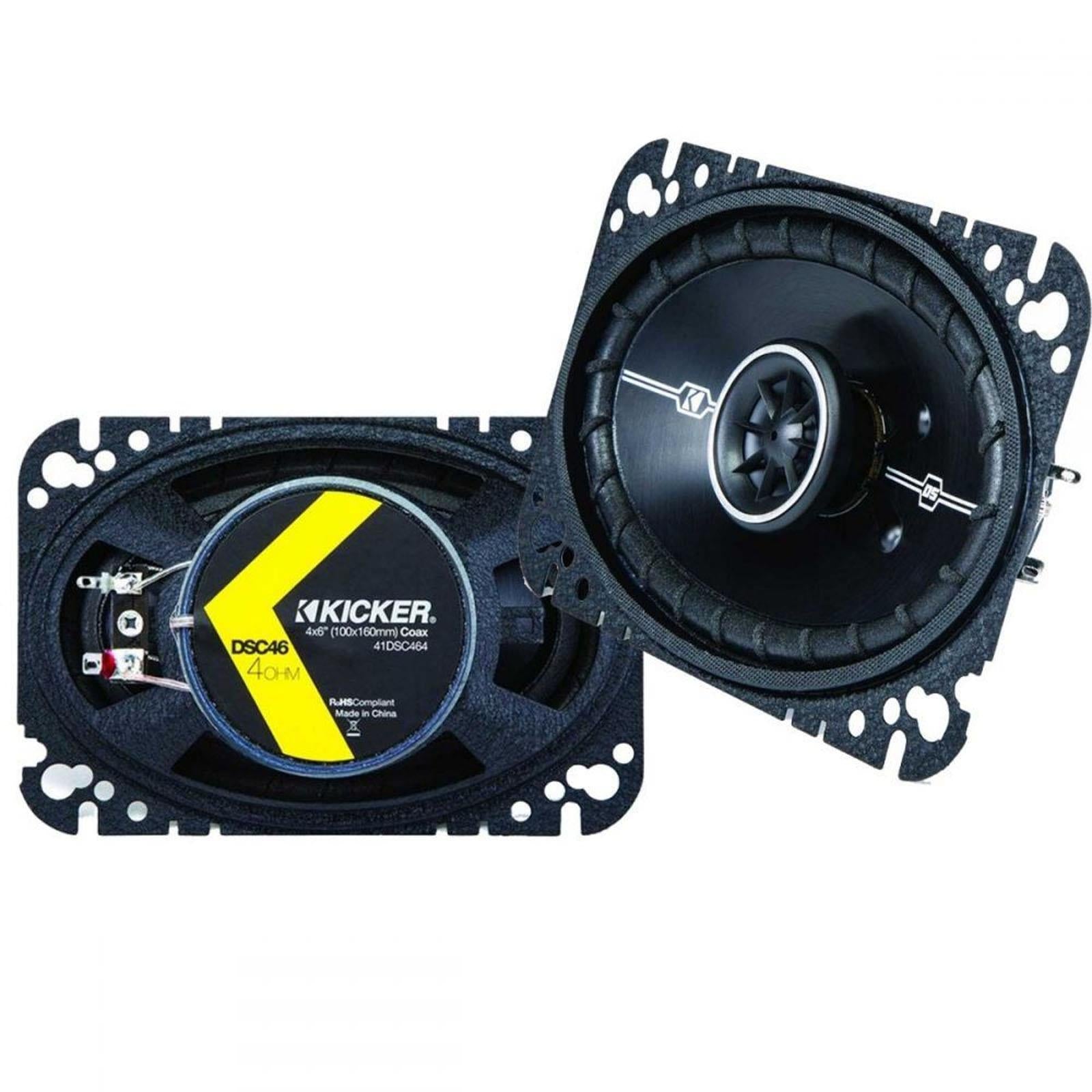 Kicker DSC4604 - 4 x 6" 240 Watts 2 Way Front Rear Door Shelf Car Coaxial Speakers