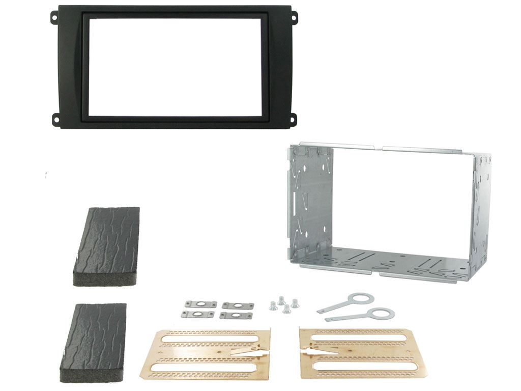 SONY DAB+ Apple | Android Double Din Stereo Fitting Kit + Steering Wheel Stalk Controls to fit Porsche Cayenne 2002-07