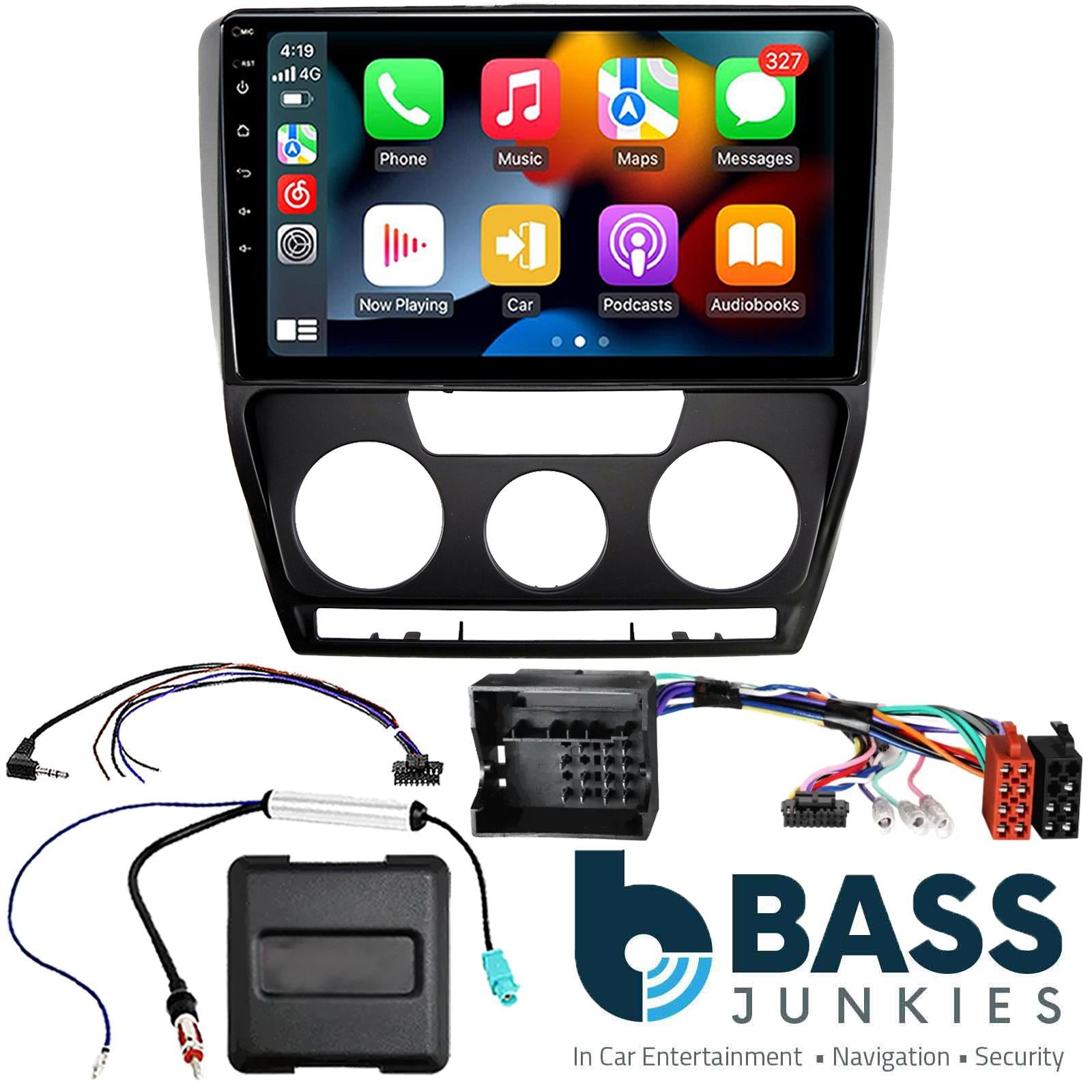 Kenwood 9" CarPlay Android Car Stereo Kit For Skoda Octavia Black 2004 - 2014