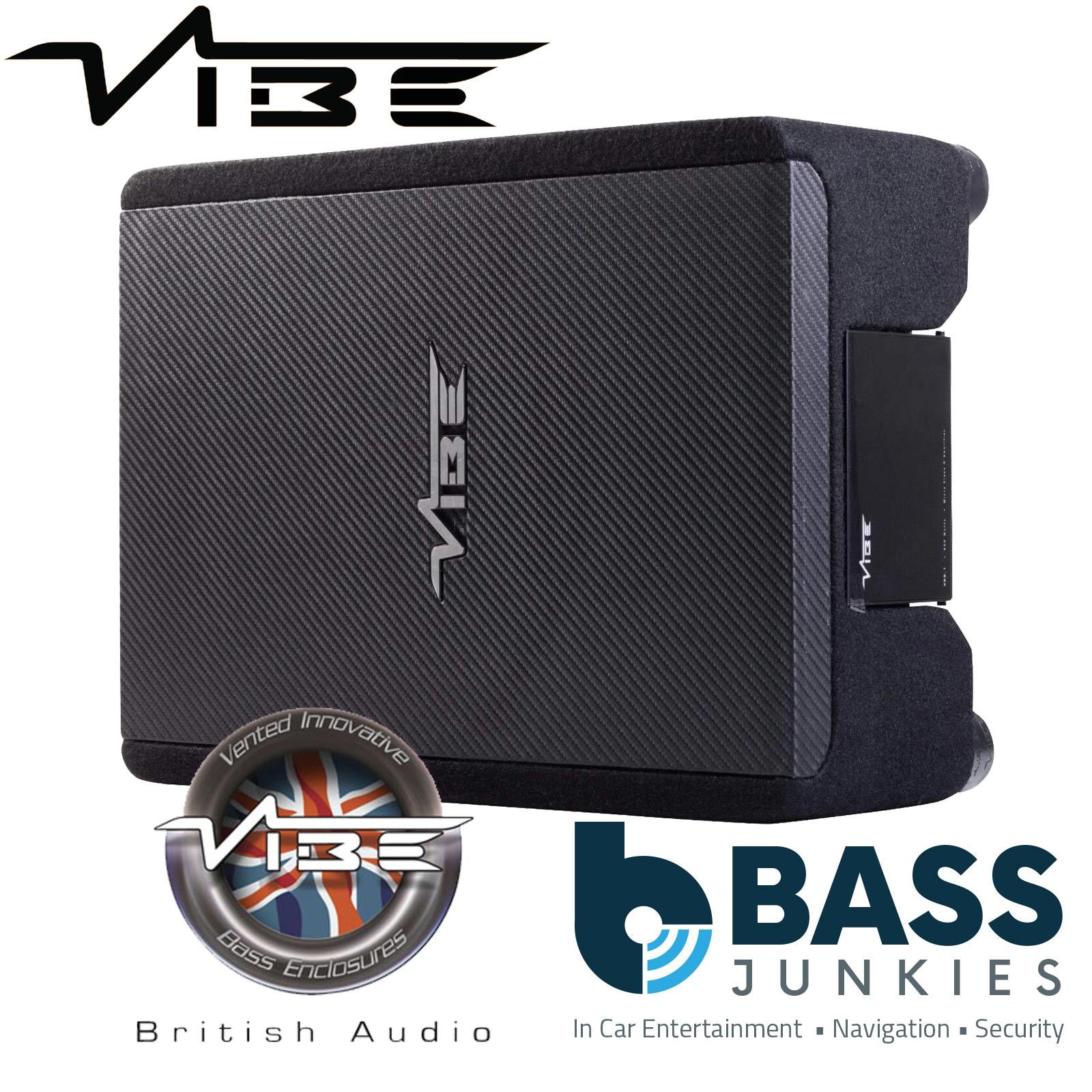 Vibe BA10ASQ-V4 - 900 Watts Black Air 10 inch SQ Active Down Firing Bass Enclosure