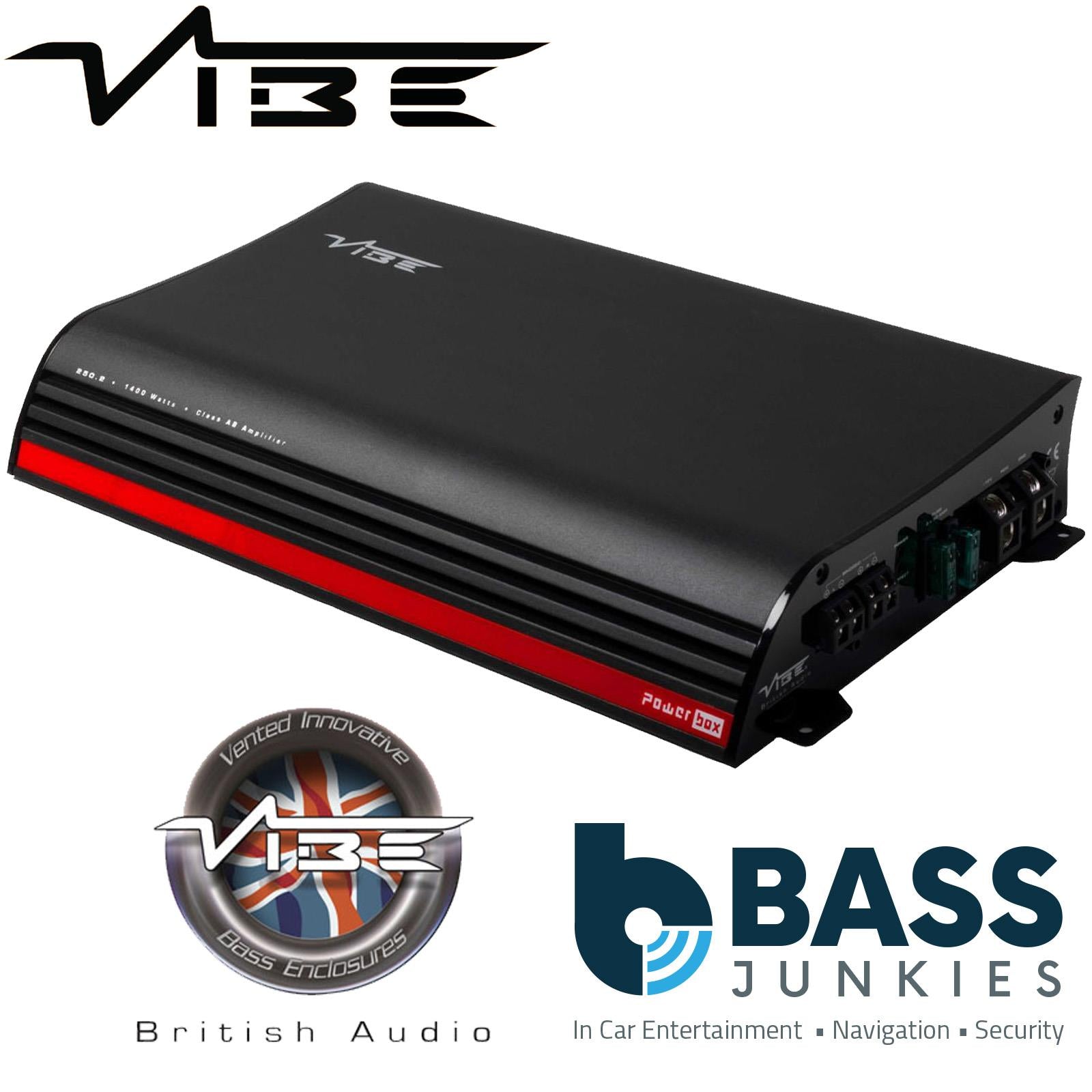 VIBE POWERBOX250.2-V0 - 2 Channel Class AB 1400 Watts Max Car Amp Amplifier