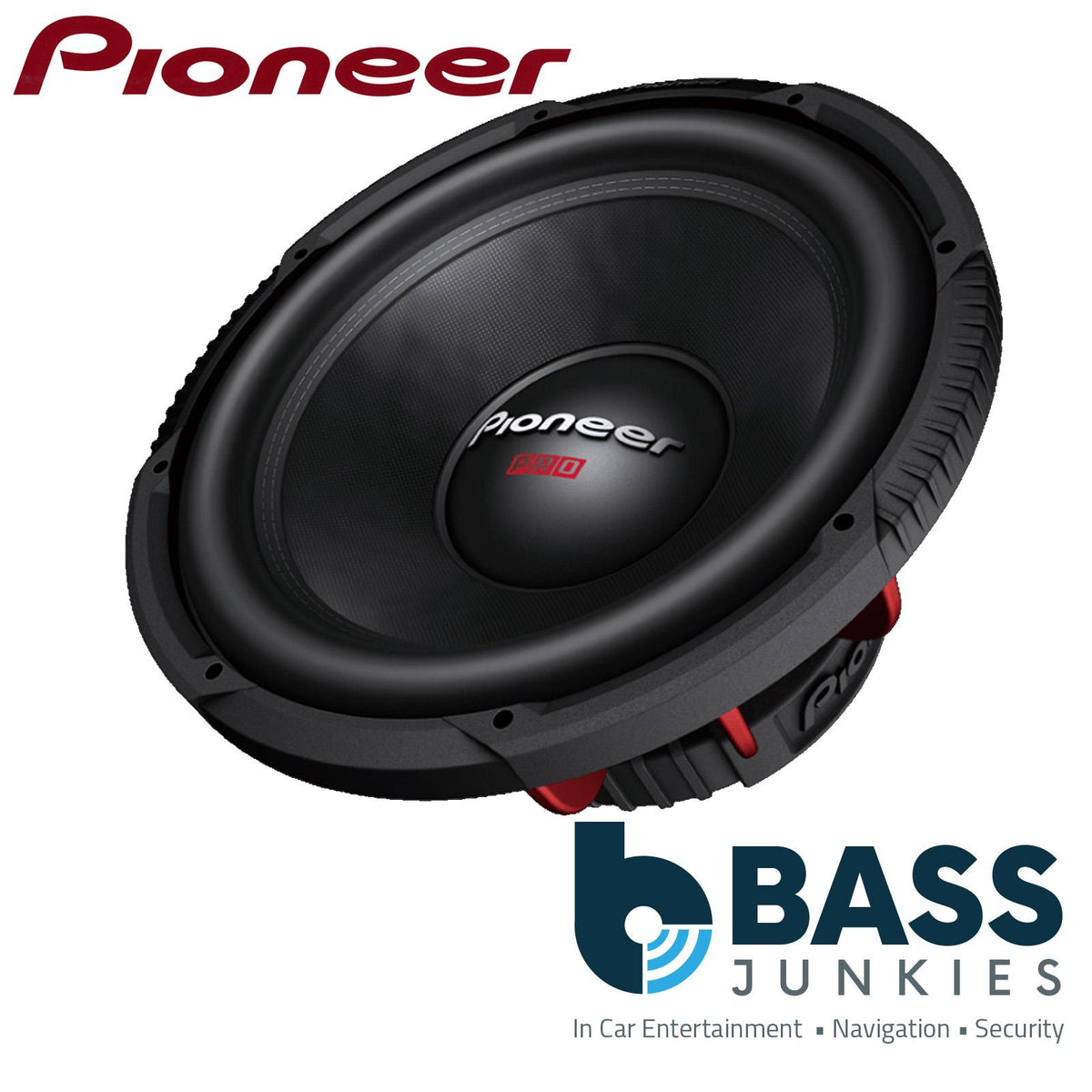 Pioneer TS-W3820PRO - 3500 Watts 15" 38cm PRO Dual Voice Car Subwoofer & 2400 Watts Mono Amp & Bass Box Package