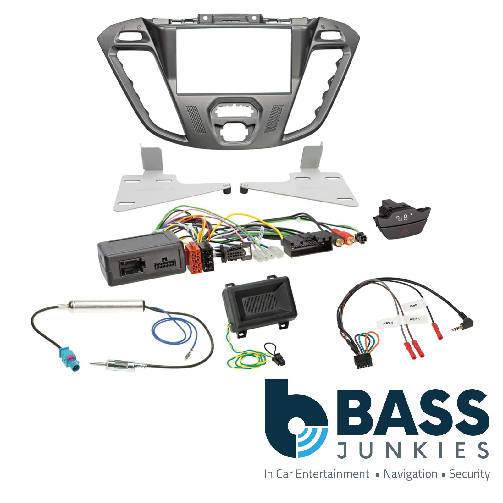 Double Din Car Radio Stereo Full Fitting Kit for Ford Transit Custom 2012 -2016