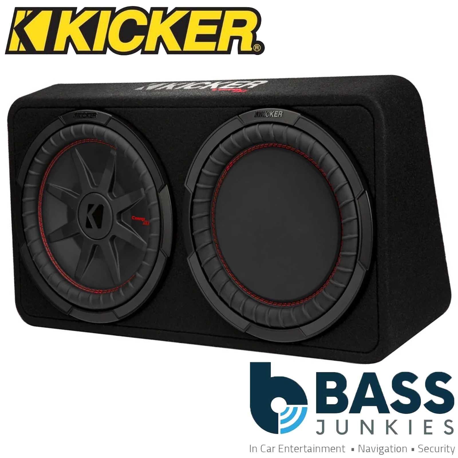 Kicker 48TCWRT122 - 1000 Watts 12" CompRT Thin Profile Car Sub Subwoofer Enclosure 2 Ohm