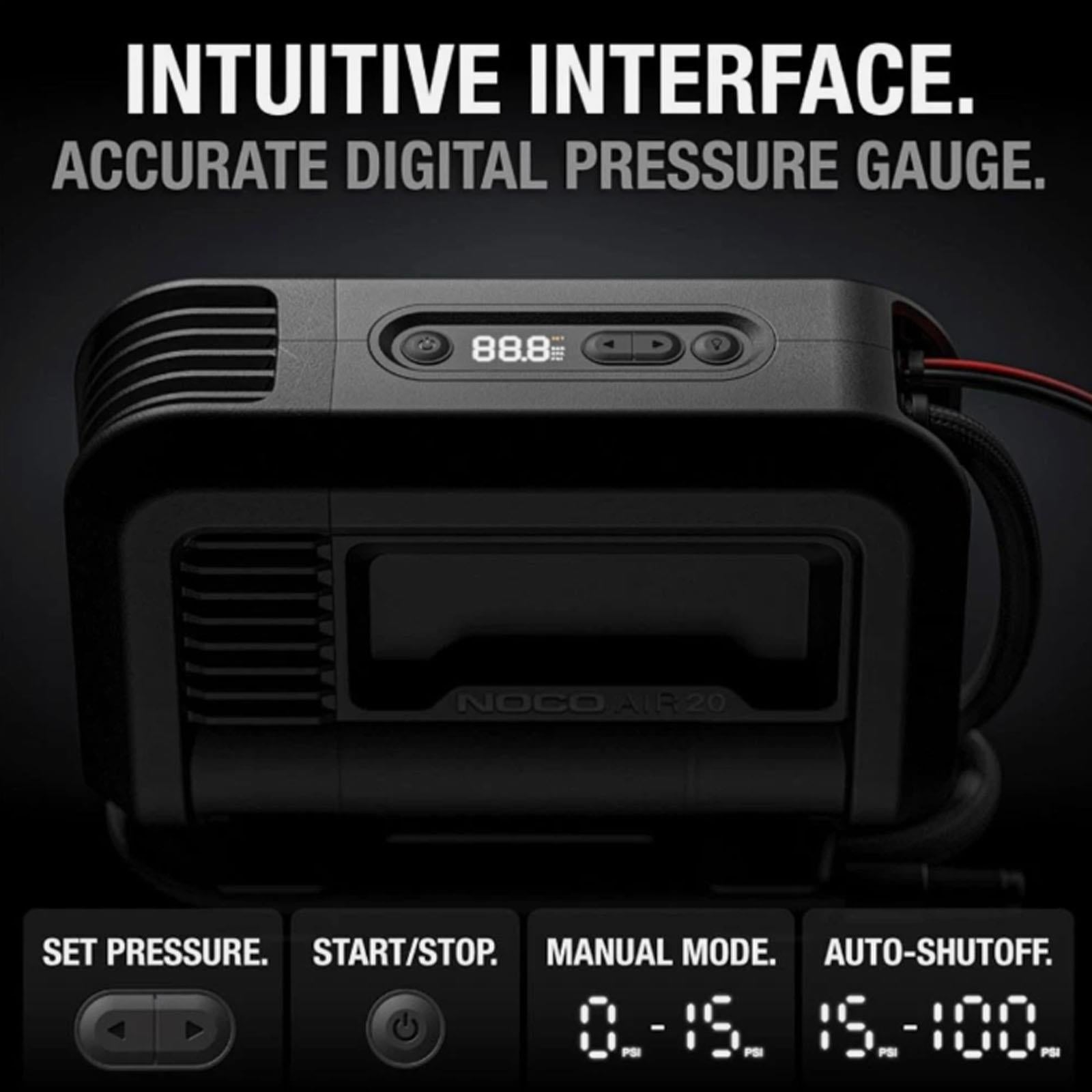 NOCO AIR20 - 20A Portable Digital Tyre Inflator Air Compressor 12V
