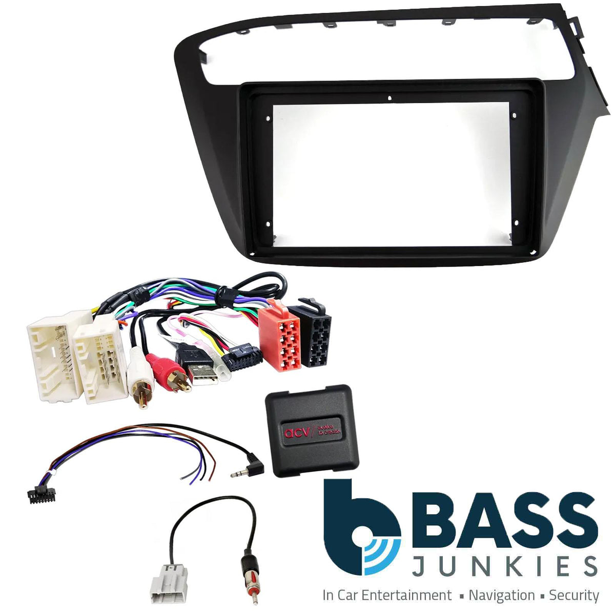 For Hyundai i20 RHD 2018 On Fascia Panel & Steering Control Interface For 9" Android Car Stereo