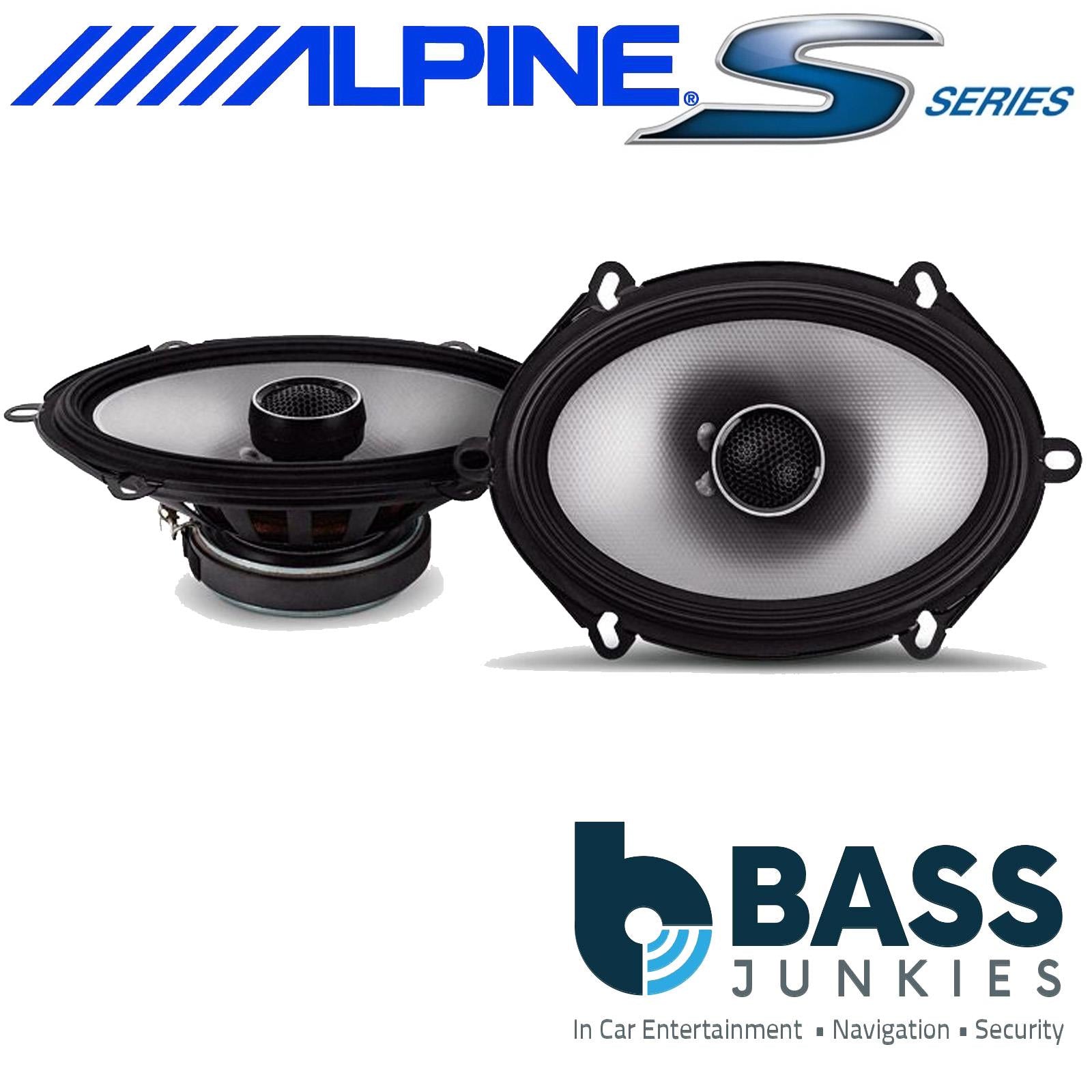 Alpine S2-S68 - S-Series 6"x8" 460 Watt 2 Way Coaxial Car Door Shelf Speaker Pair