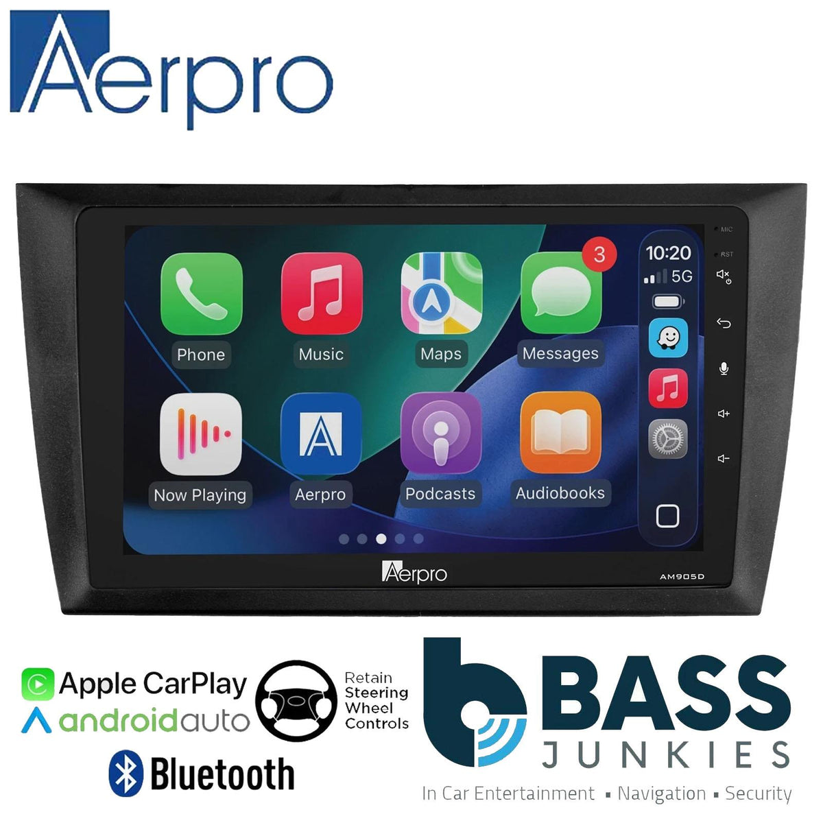 Aerpro 9" DAB CarPlay Android Car Stereo Kit For Volkswagen Golf MK6 2008-2012