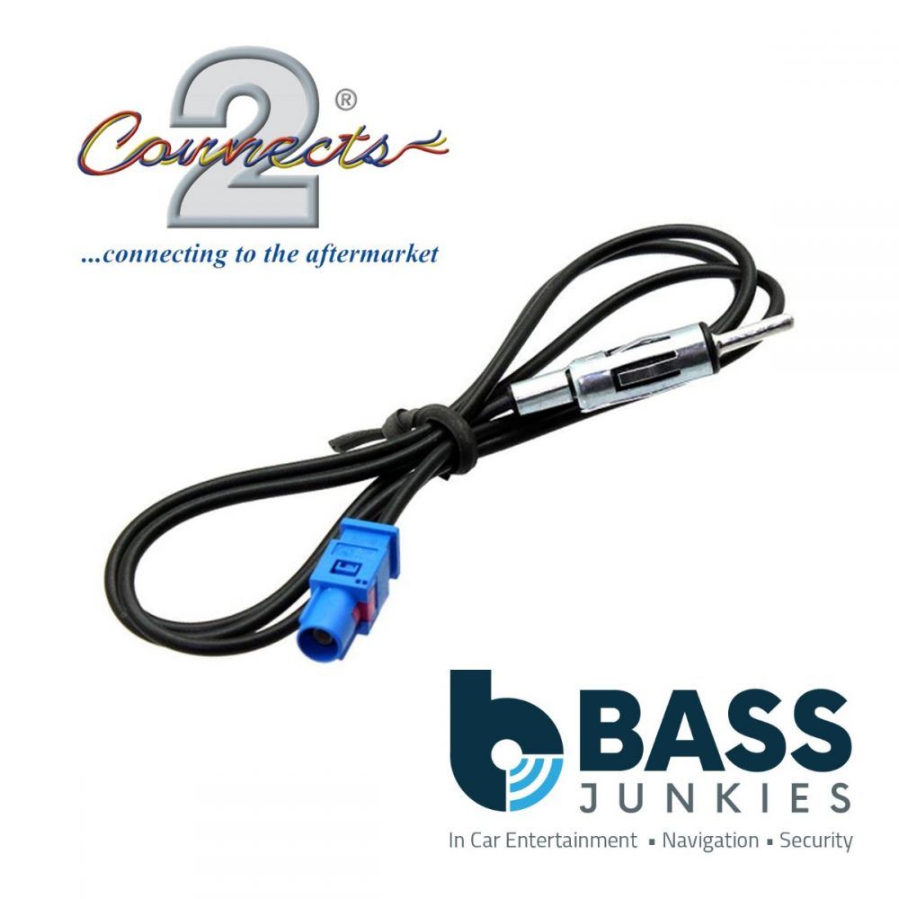 Connects2 CT27AA105 1M Extension Fakra Male Din To Male Car Stereo Antenna Adapter Aerial