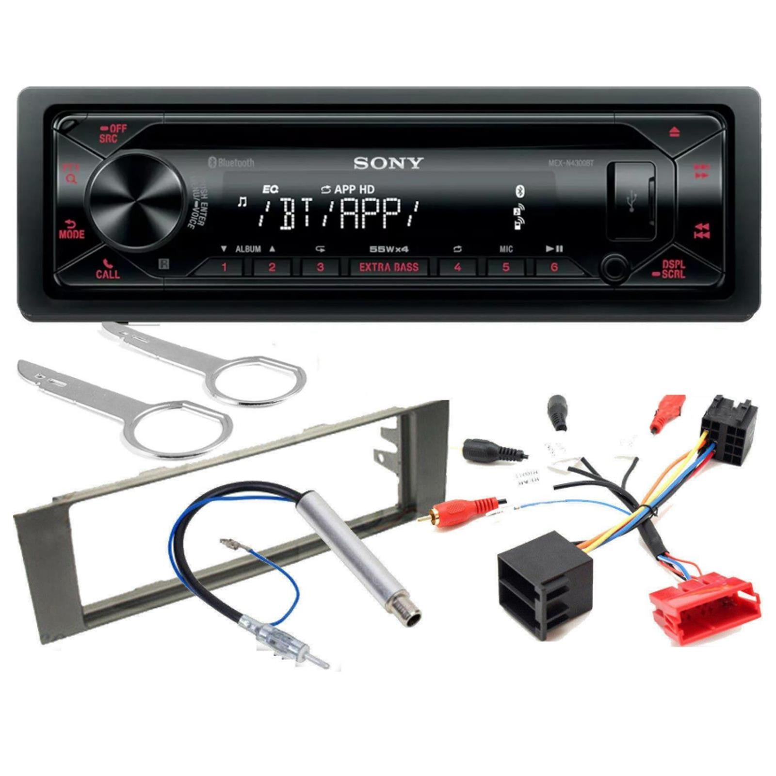 AUDI A4 2000-05 B6 Sony CD MP3 USB Bluetooth Full BOSE Car Stereo Upgrade Kit