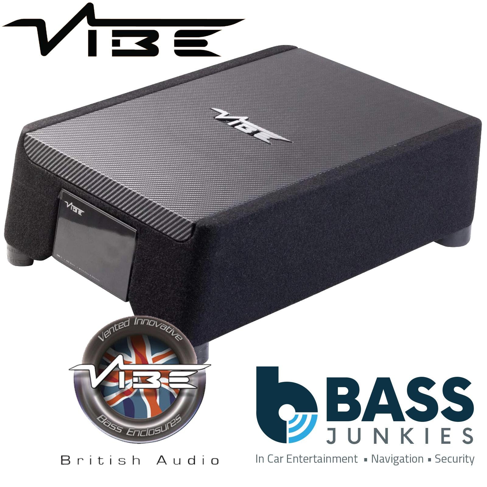 Vibe BA10ASQ-V4 - 900 Watts Black Air 10 inch SQ Active Down Firing Bass Enclosure