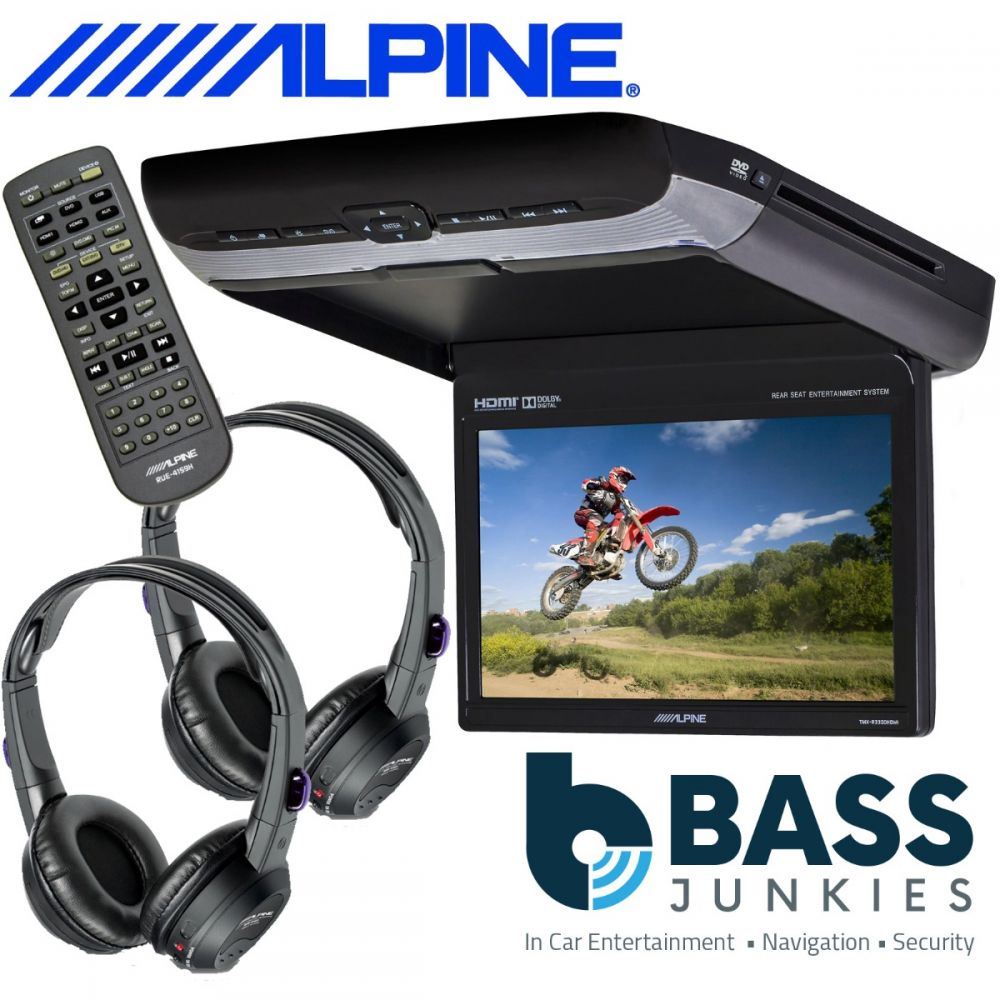 Alpine PKG-RSE3HDMI 10.1" Overhead Monitor with DVD Player and HDMI Input