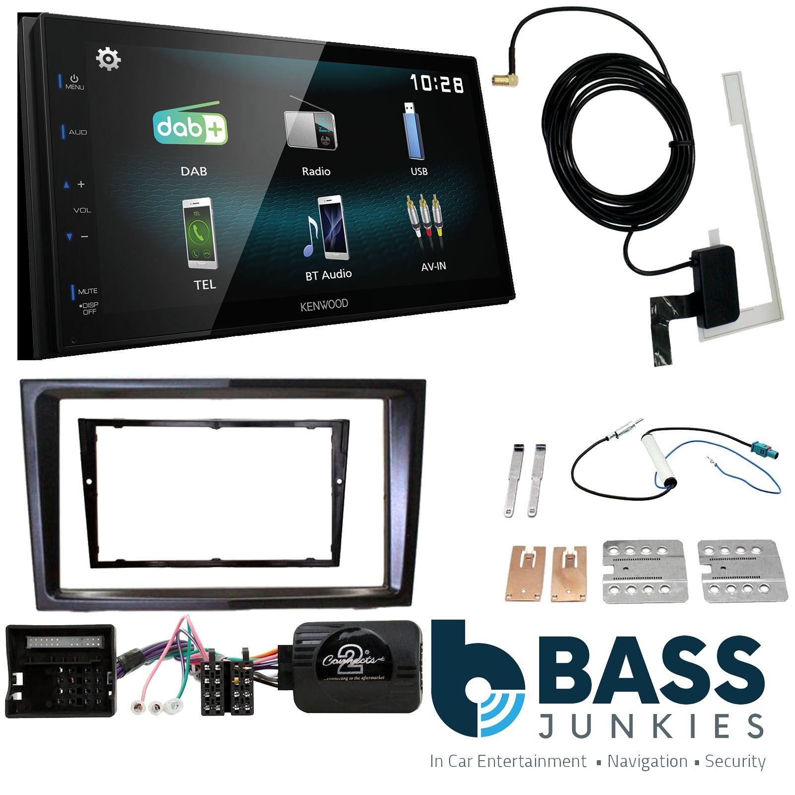 Kenwood DMX-125DAB + CTK Fitting Kit fits Vauxhall Astra 2004-10
